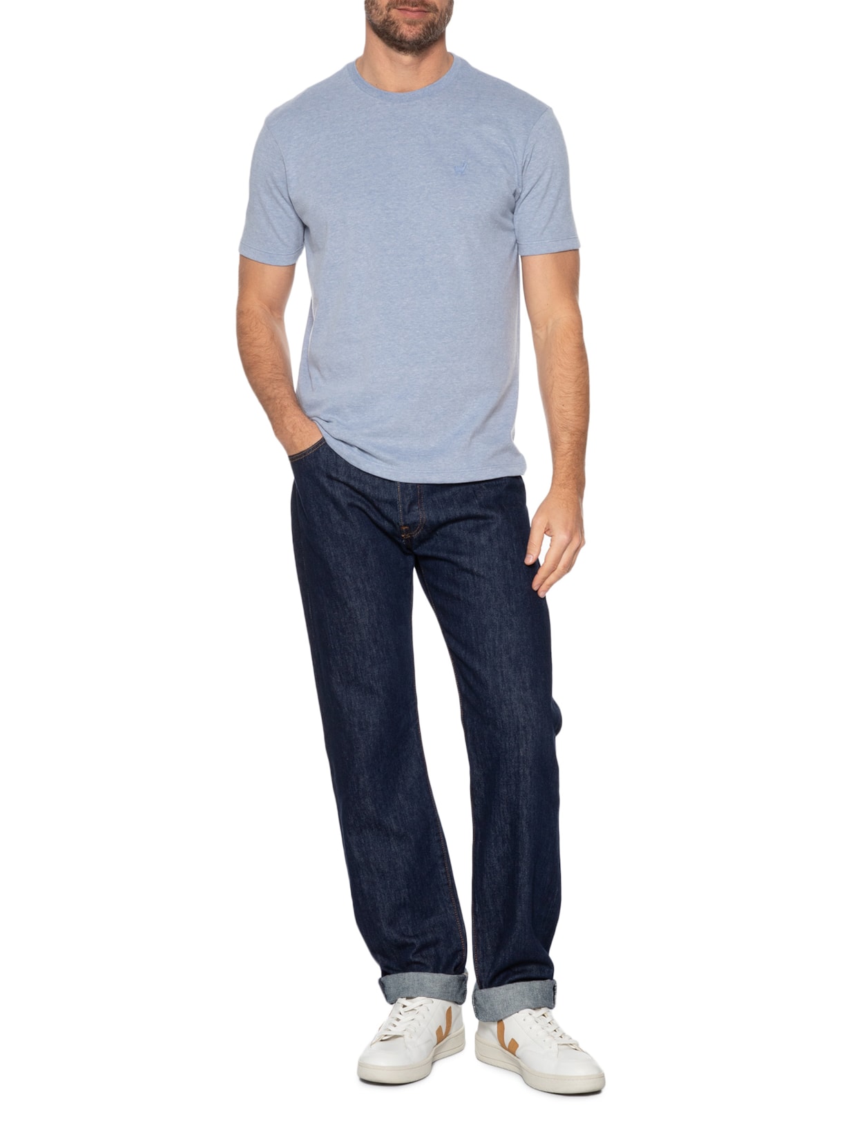 Camiseta Masculina Rafael Azul Zapalla