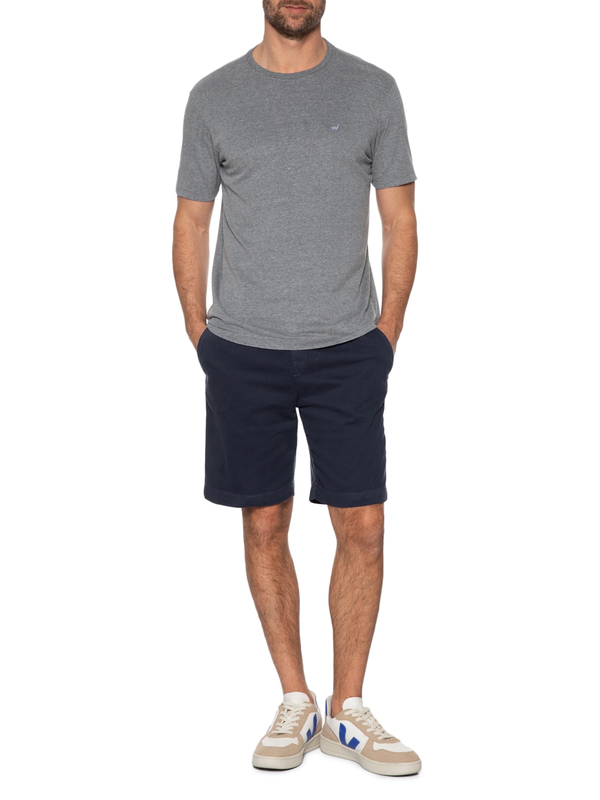 Camiseta Masculina Rafael Cinza Zapalla