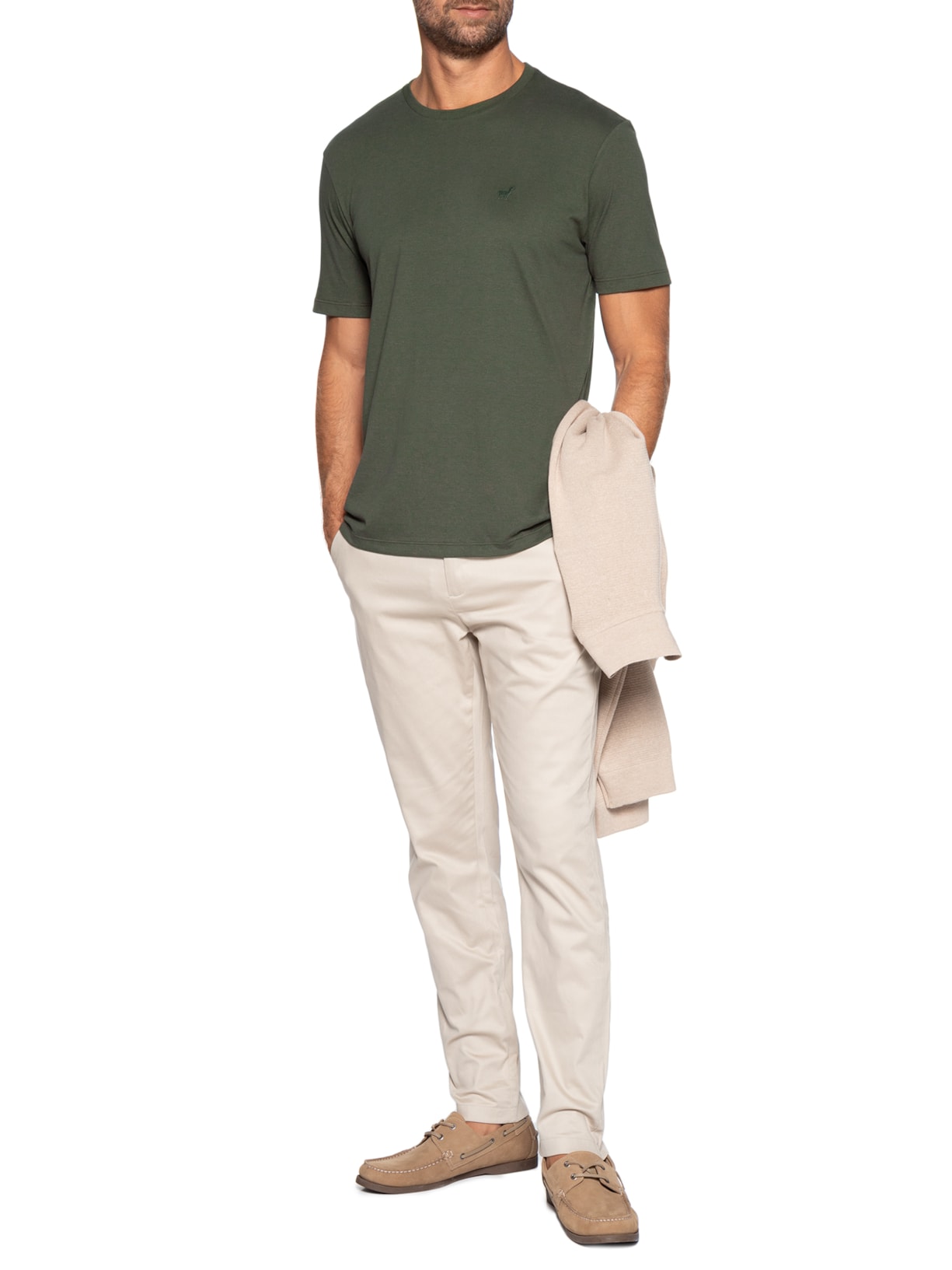 Camiseta Masculina Rafael Verde Zapalla