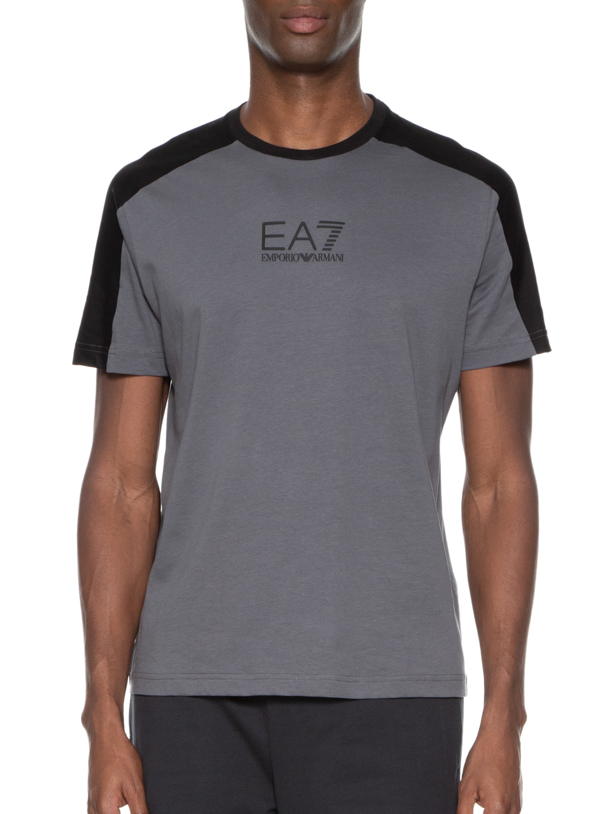 Camiseta Masculina Raglan Cinza Ea7 Emporio Armani
