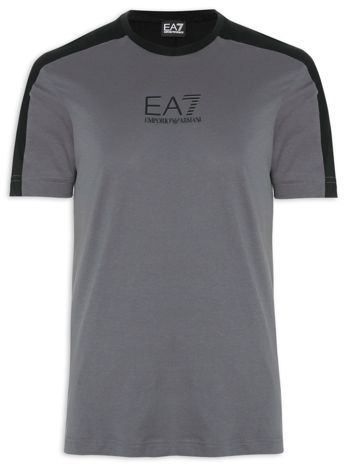 Camiseta Masculina Raglan Cinza Ea7 Emporio Armani