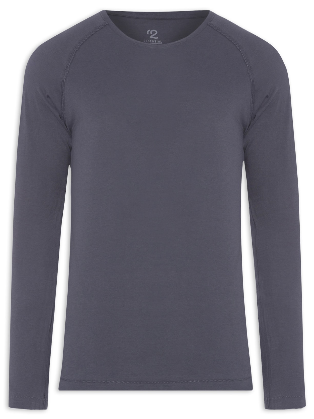 Camiseta Masculina Raglan Pima Berlim Regular Fit - Cinza