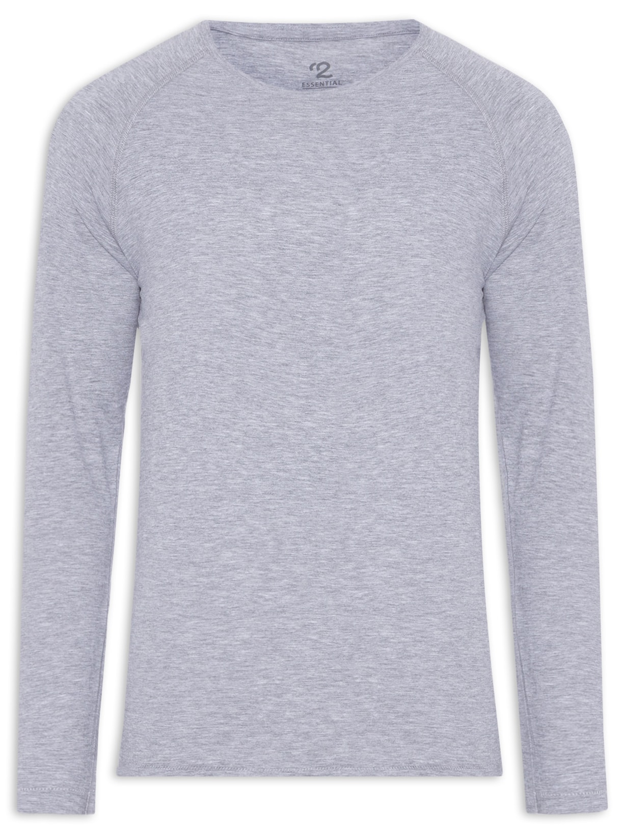 Camiseta Masculina Raglan Pima Berlim Regular Fit - Cinza