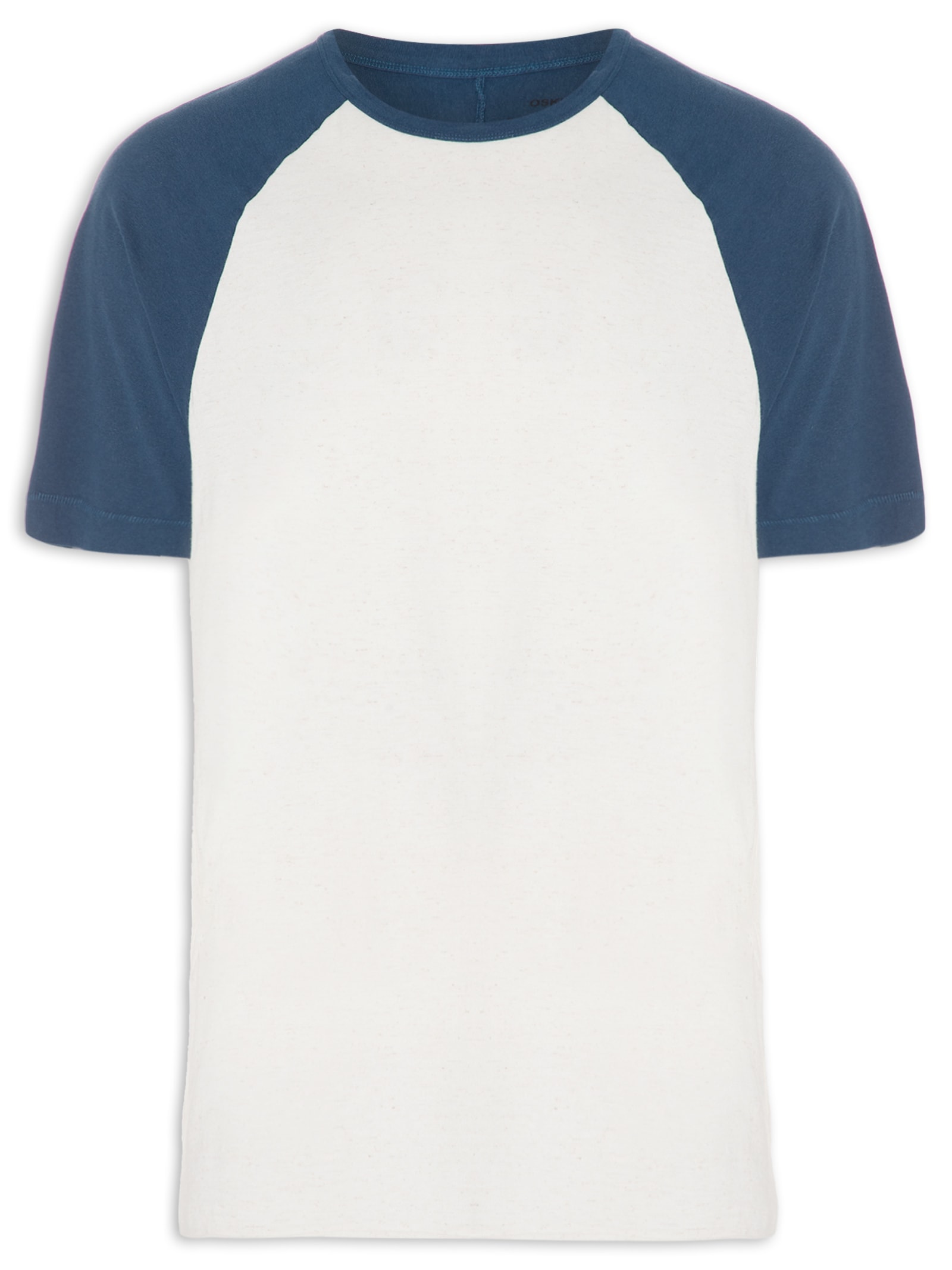 T-shirt Masculina Raglan Ribbed - Osklen - Branco