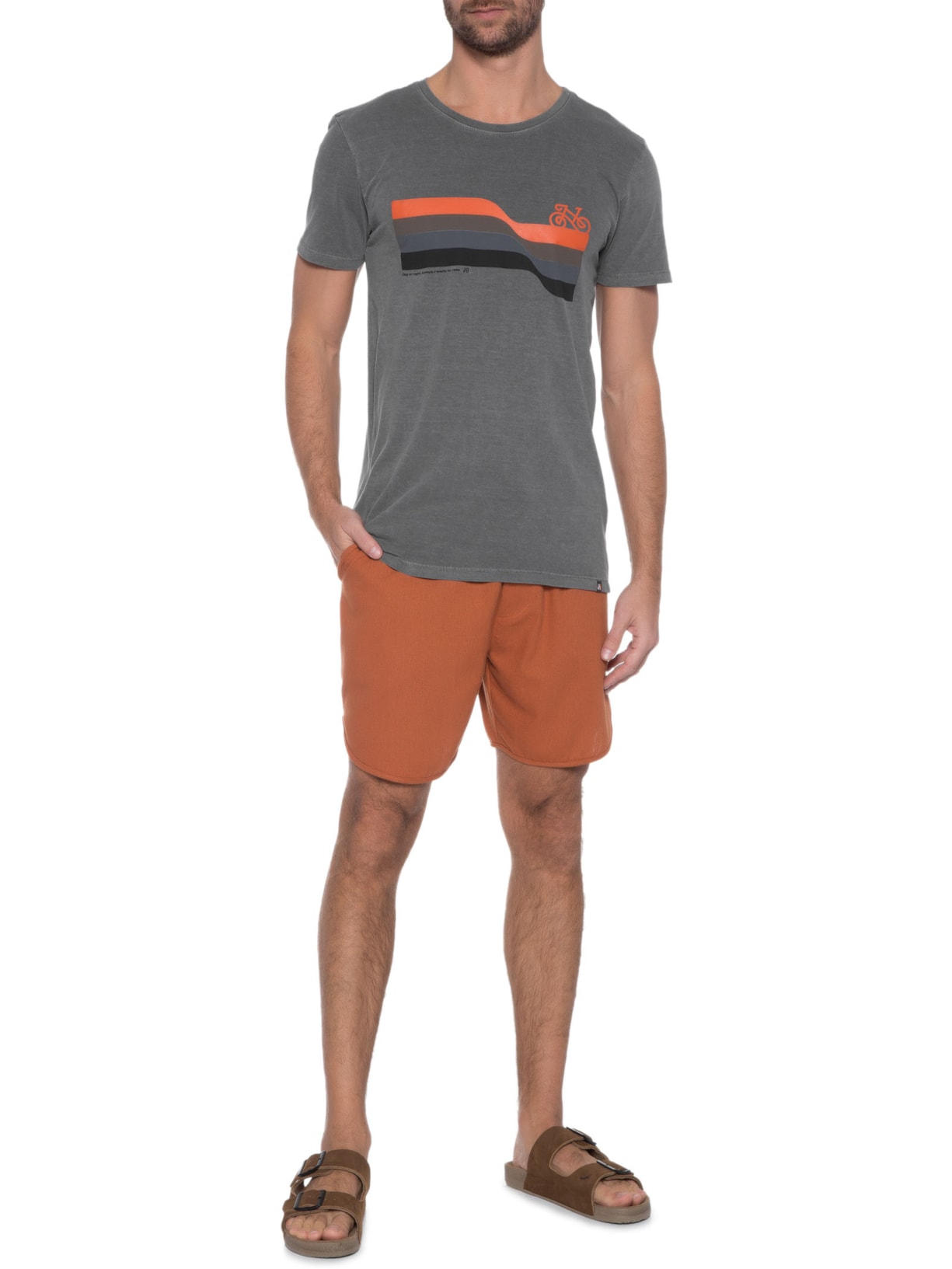 Camiseta Masculina Ready To Ride Cinza Jab