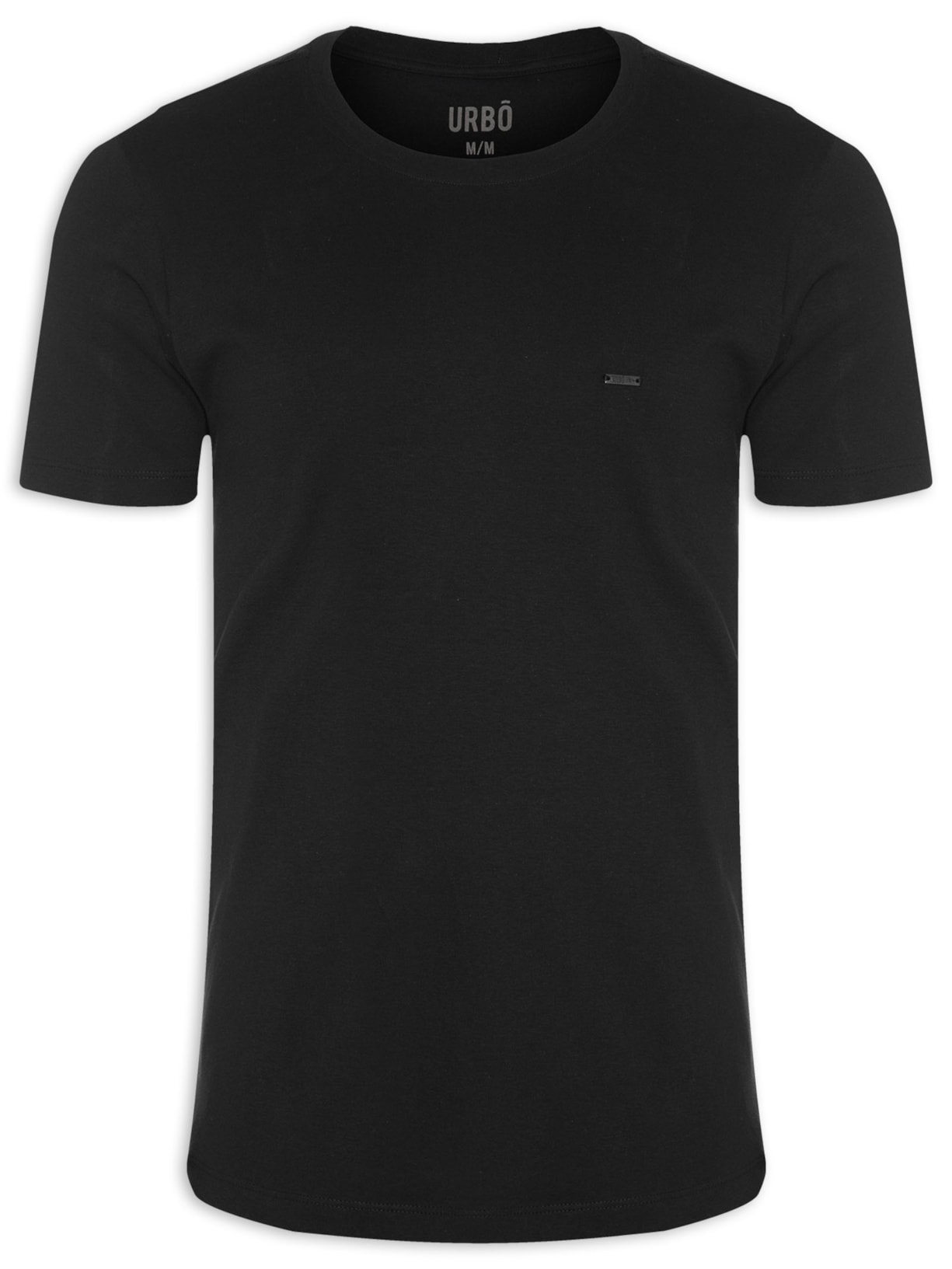 Camiseta Masculina Recorte Suediene - Preto