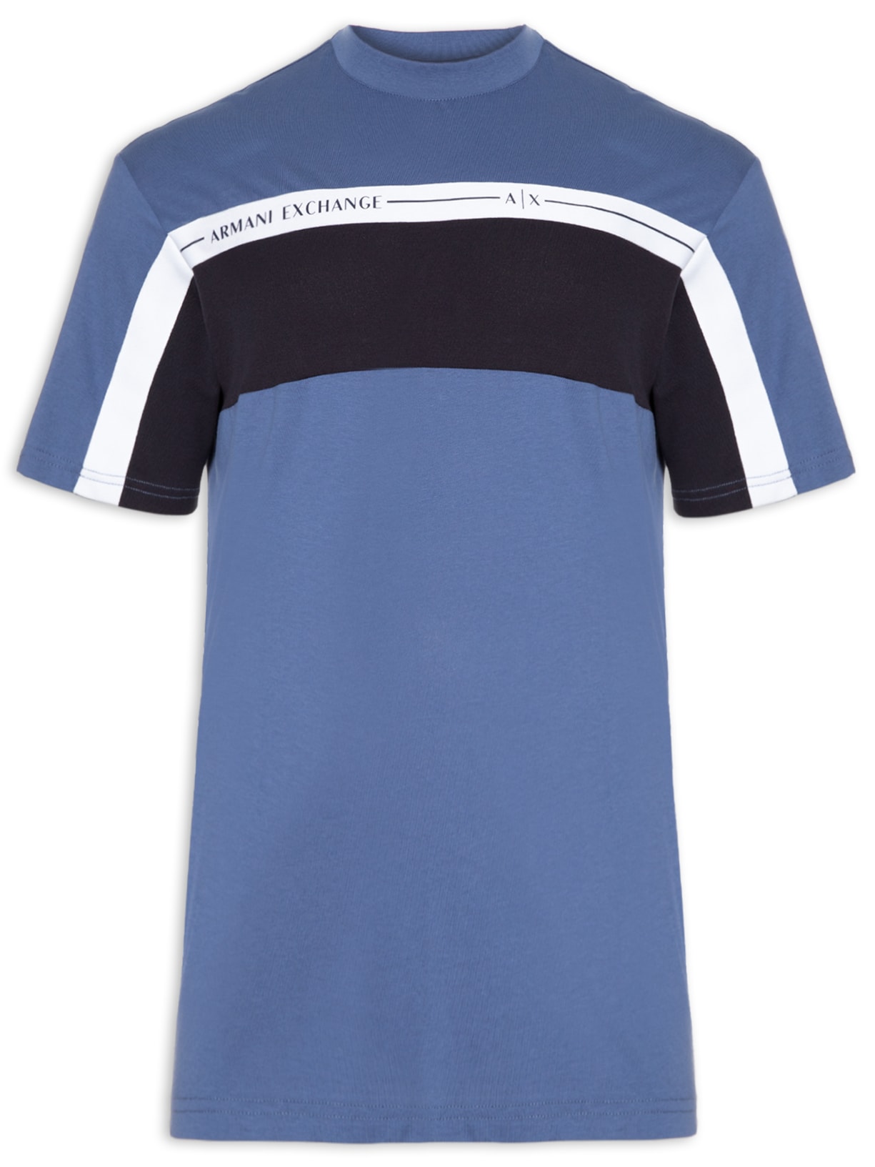 Camiseta Masculina Recortes - Azul