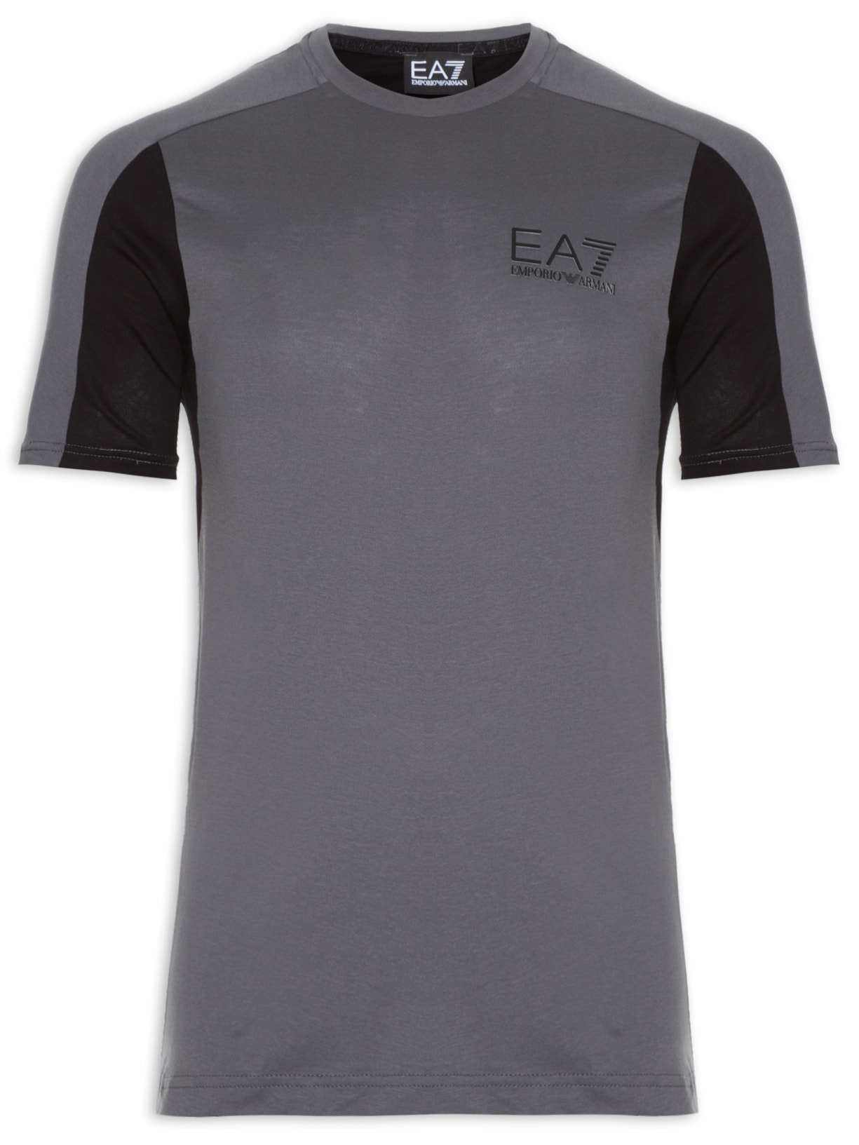 Camiseta Masculina Recortes - Cinza
