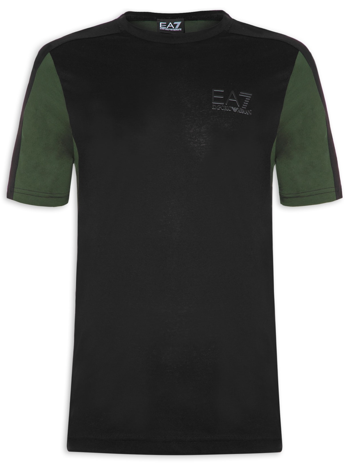 Camiseta Masculina Recortes - Preto