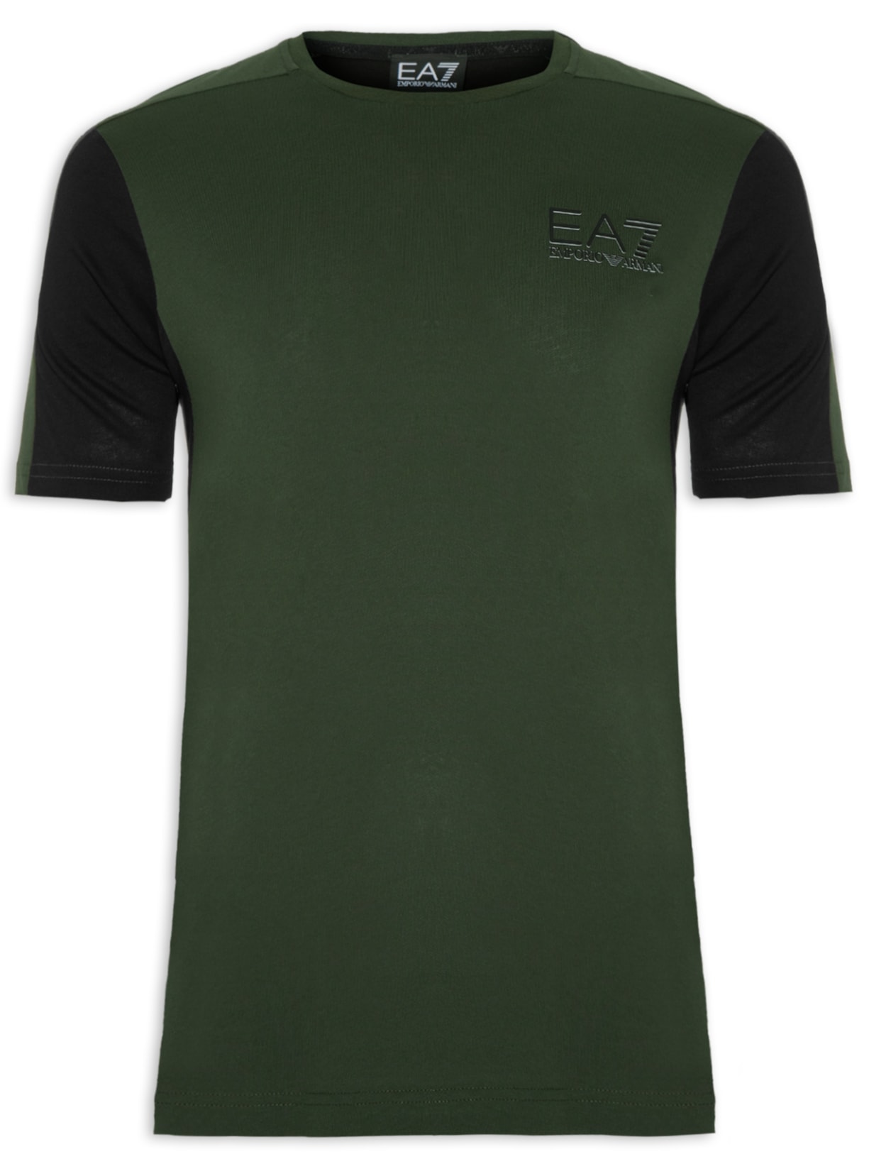 Camiseta Masculina Recortes - Verde