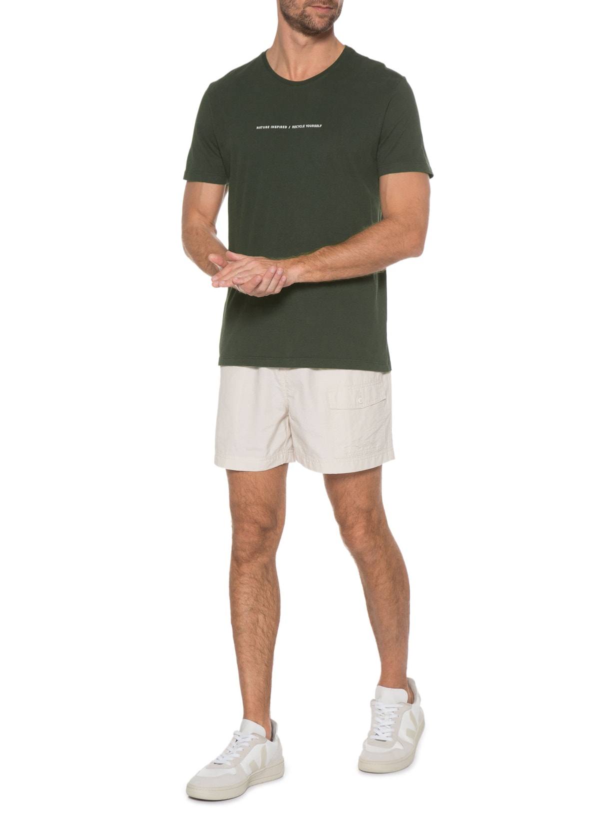 Camiseta Masculina Recycle Yourselv Verde Armadillo