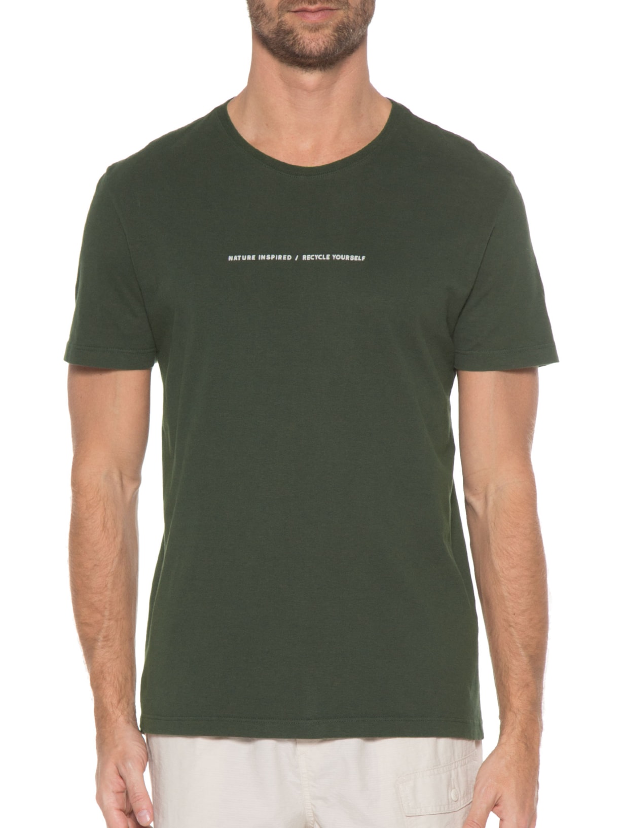 Camiseta Masculina Recycle Yourselv Verde Armadillo
