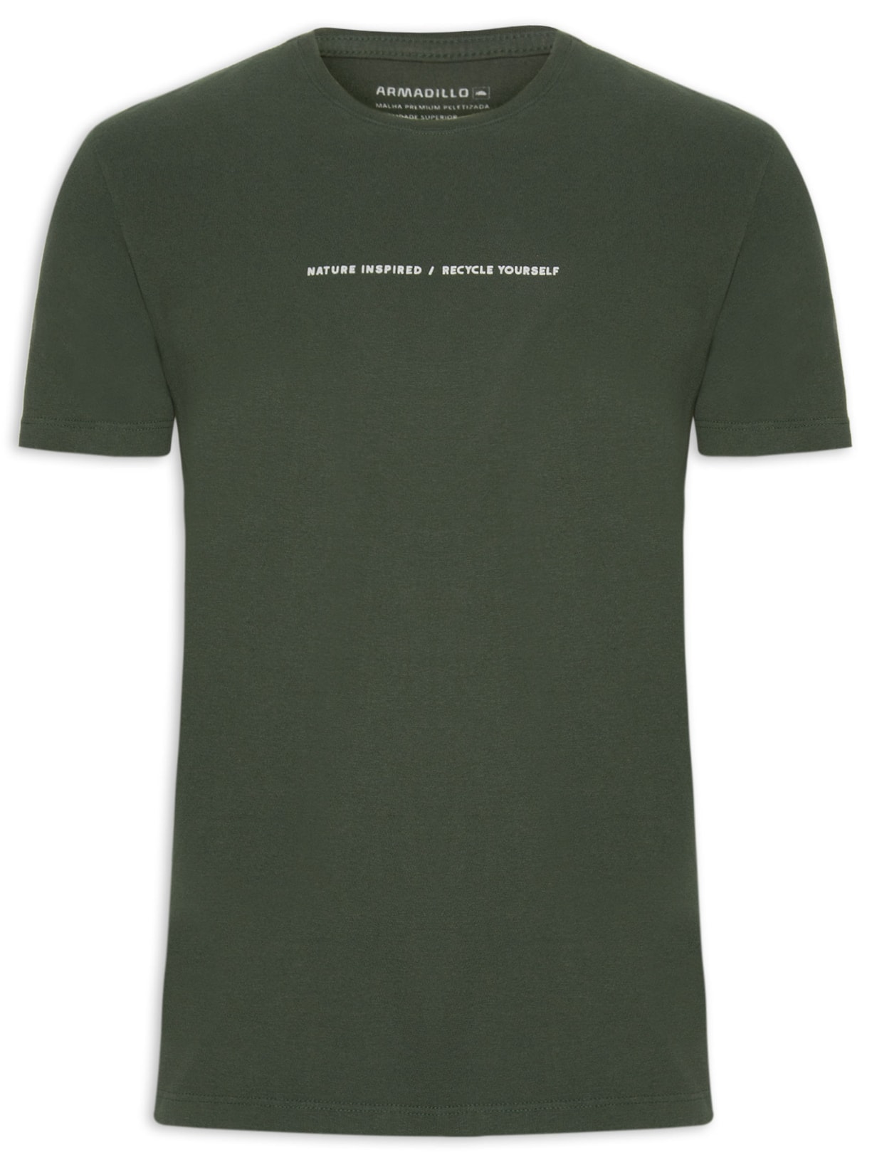 Camiseta Masculina Recycle Yourselv Verde Armadillo