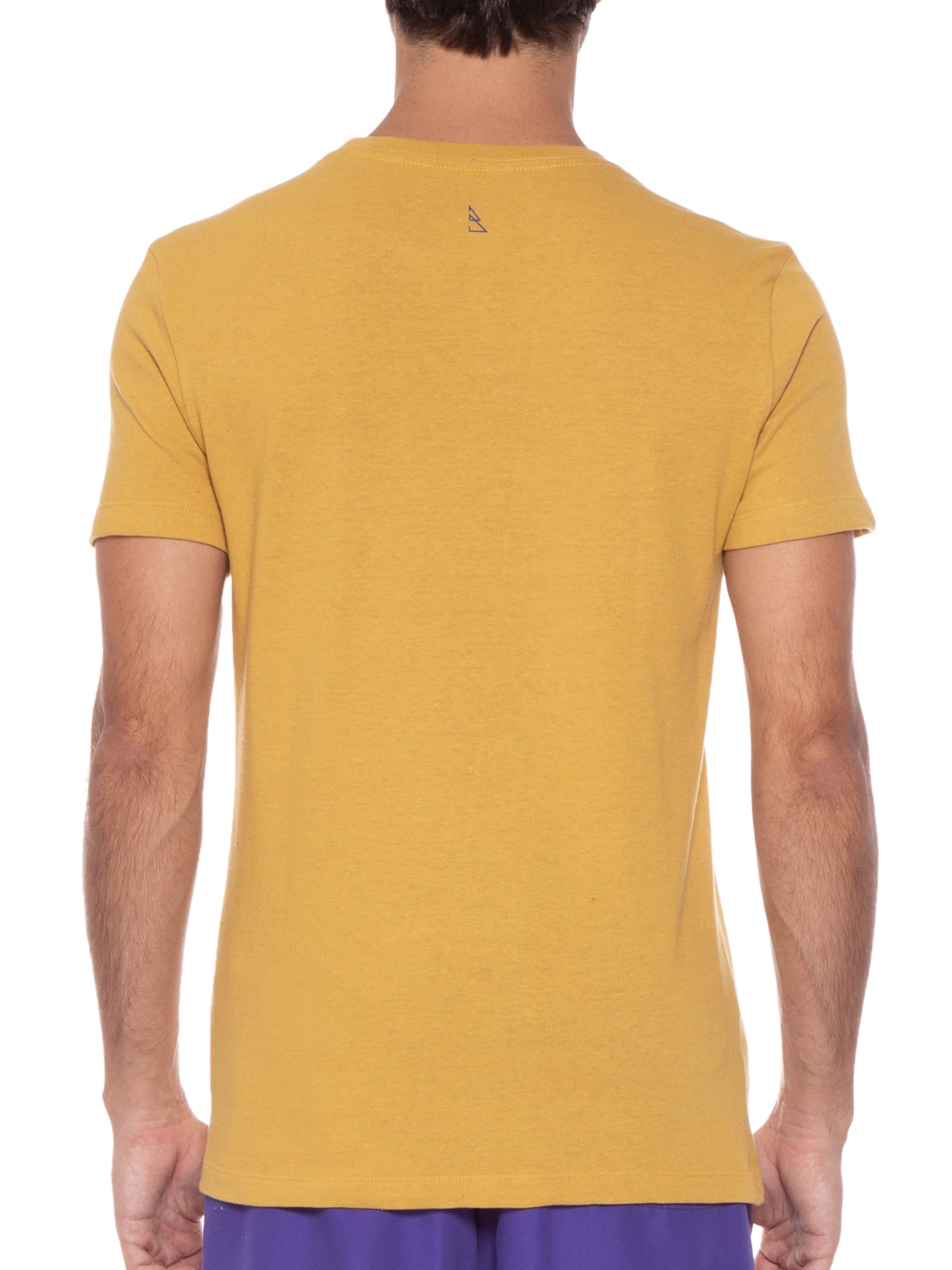 Camiseta Masculina Recycled Estampada Cinque Terre Raul Gastão Amarelo Barche