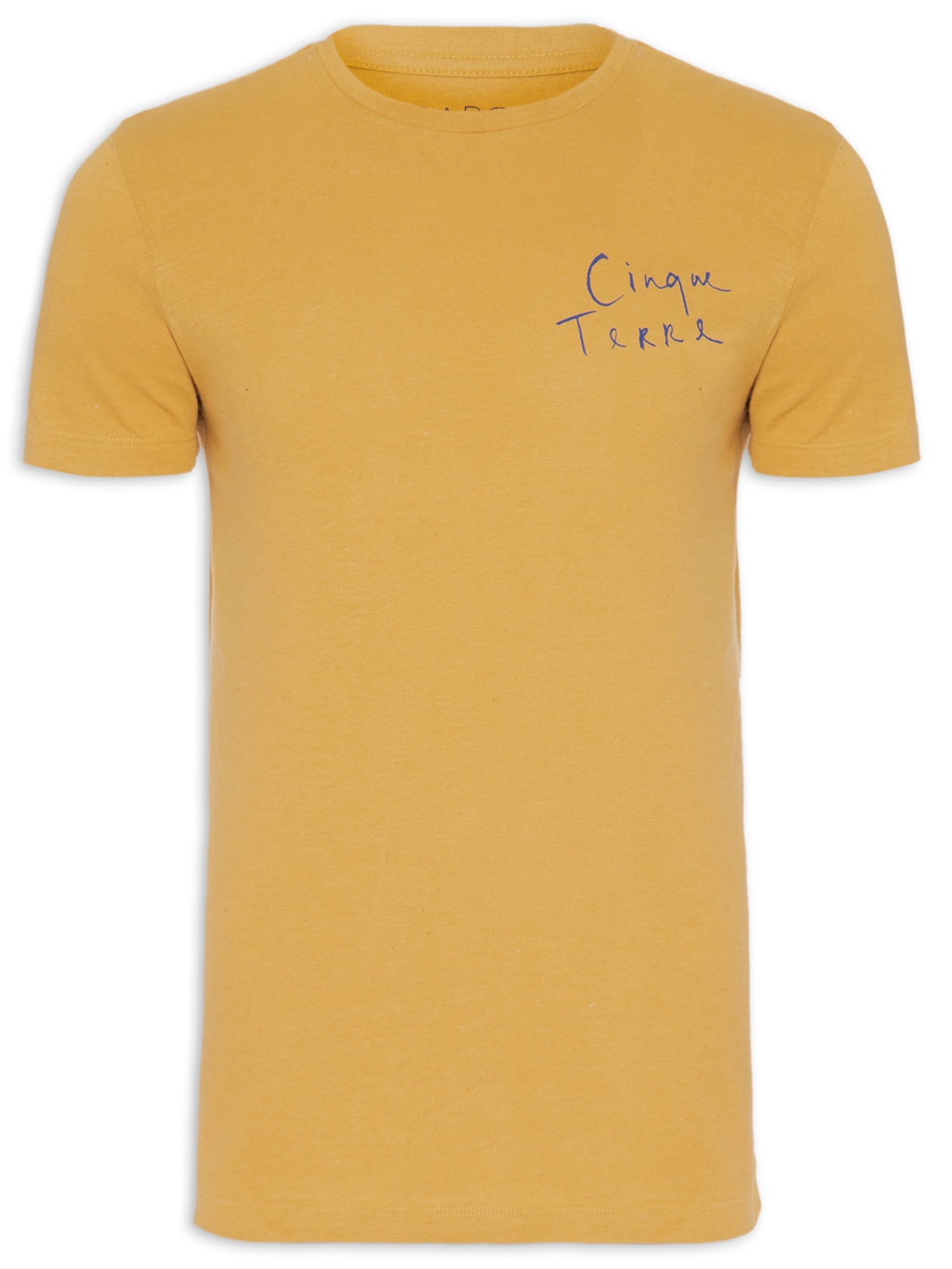 Camiseta Masculina Recycled Estampada Cinque Terre Raul Gastão Amarelo Barche