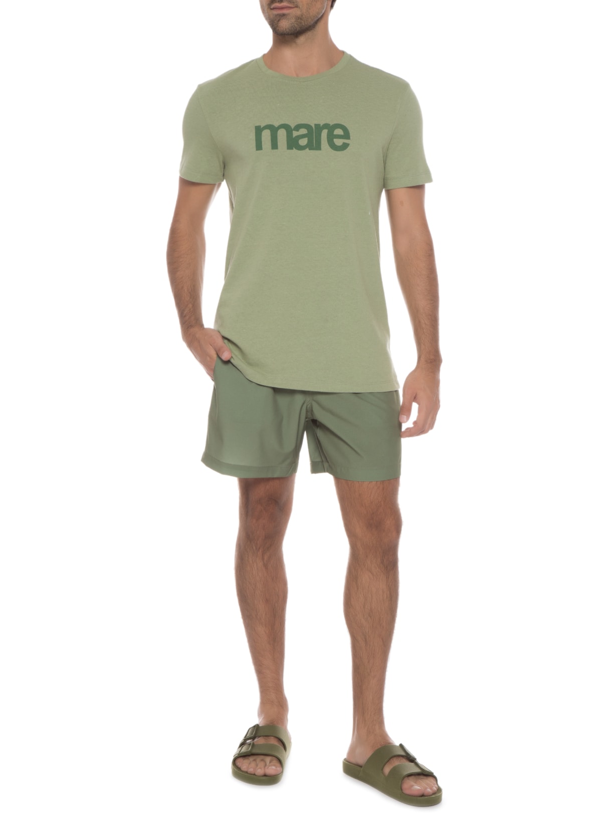 Camiseta Masculina Recycled Estampada Mare Verde Barche