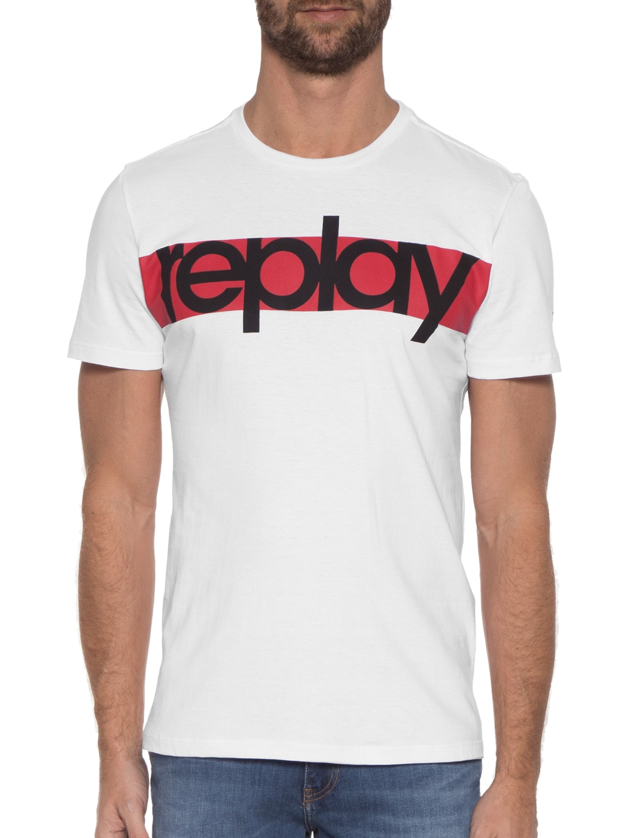 Camiseta Masculina Red Branco Replay