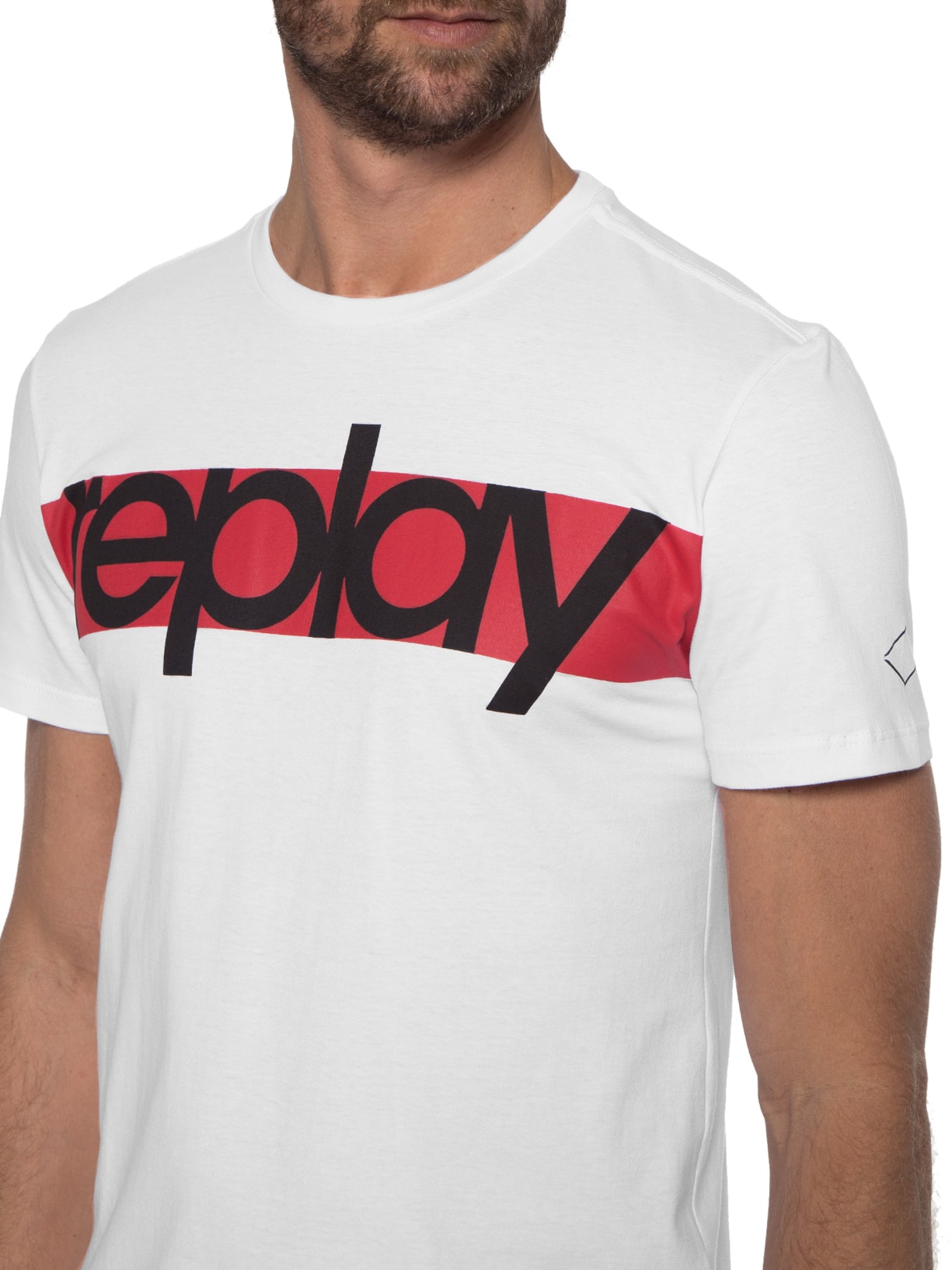 Camiseta Masculina Red Branco Replay