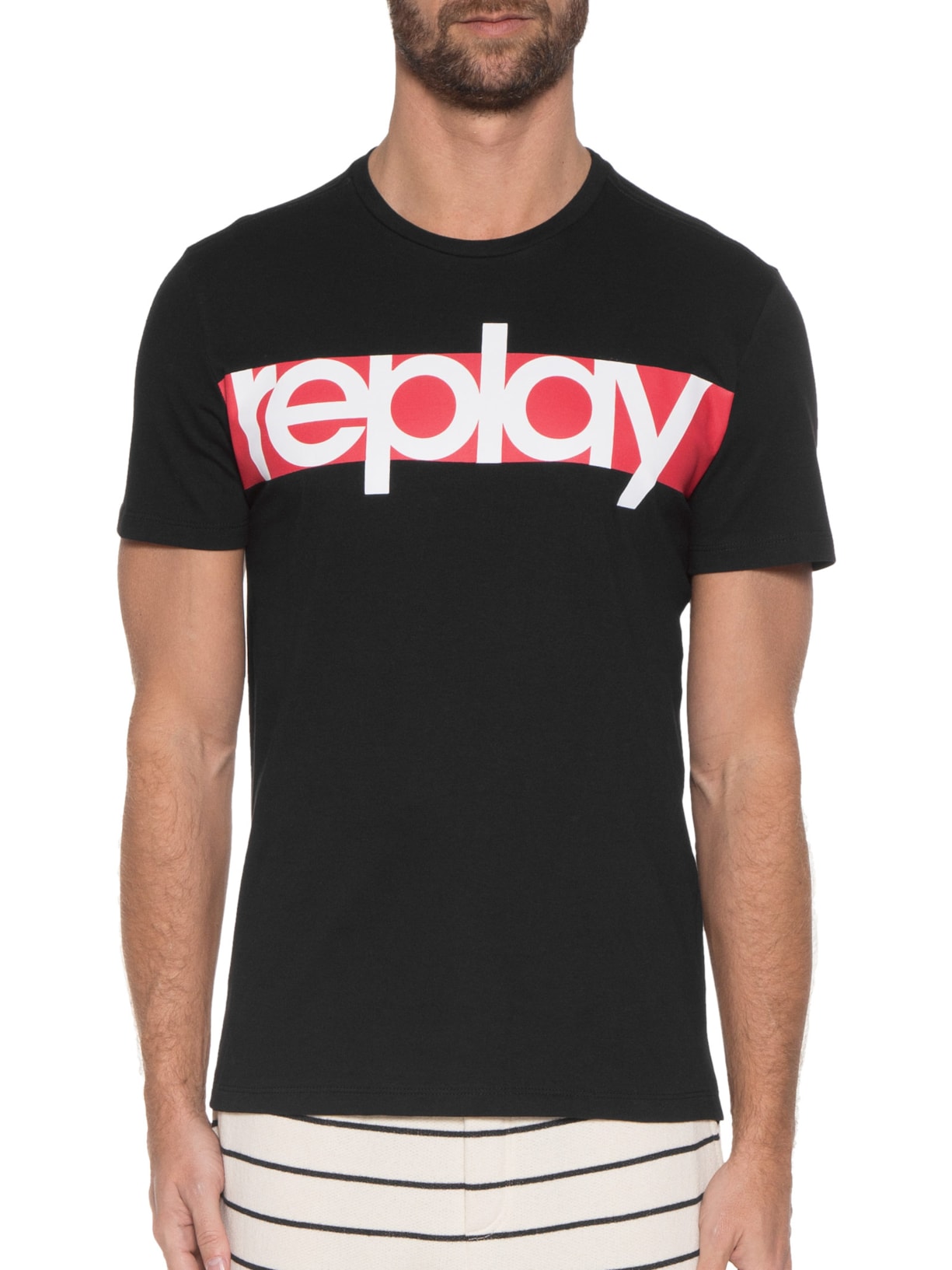 Camiseta Masculina Red Preto Replay