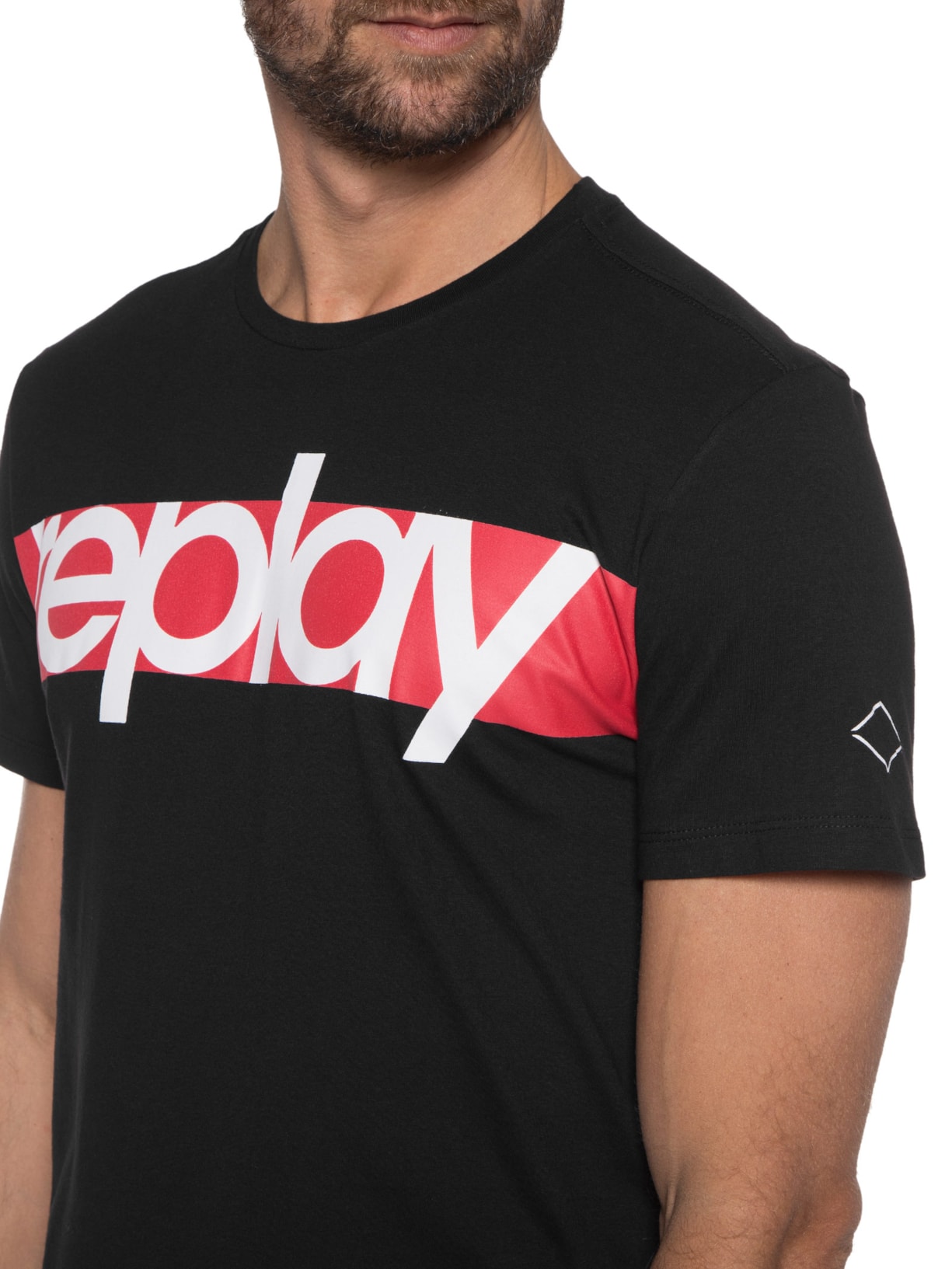 Camiseta Masculina Red Preto Replay