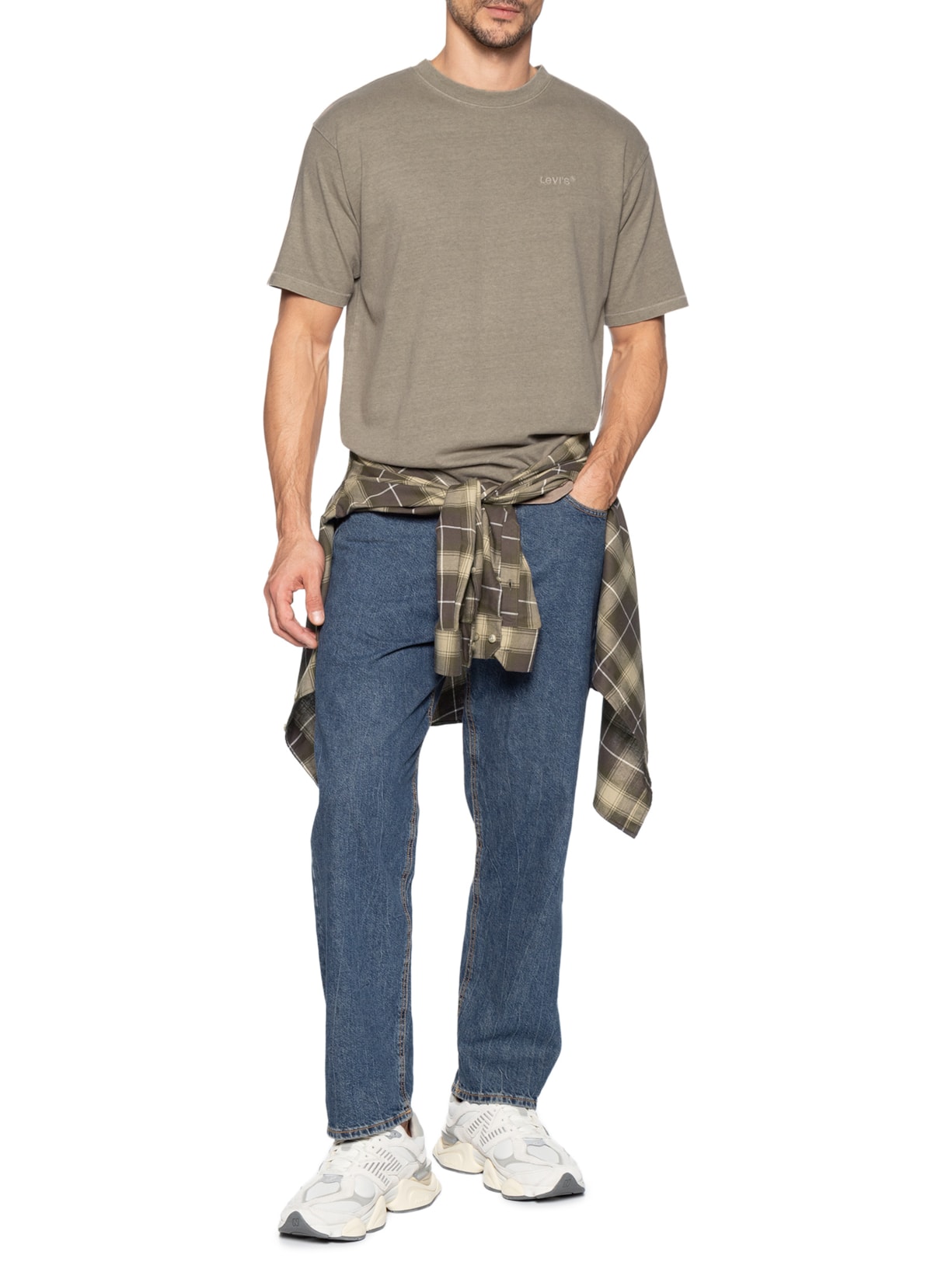 Camiseta Masculina Red Tab Estilo Vintage Bege Levi's