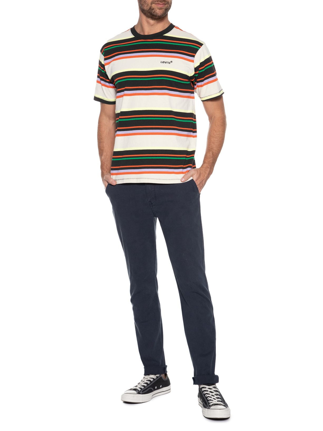 Camiseta Masculina Red Tab Vintage Tee Bege Levi's