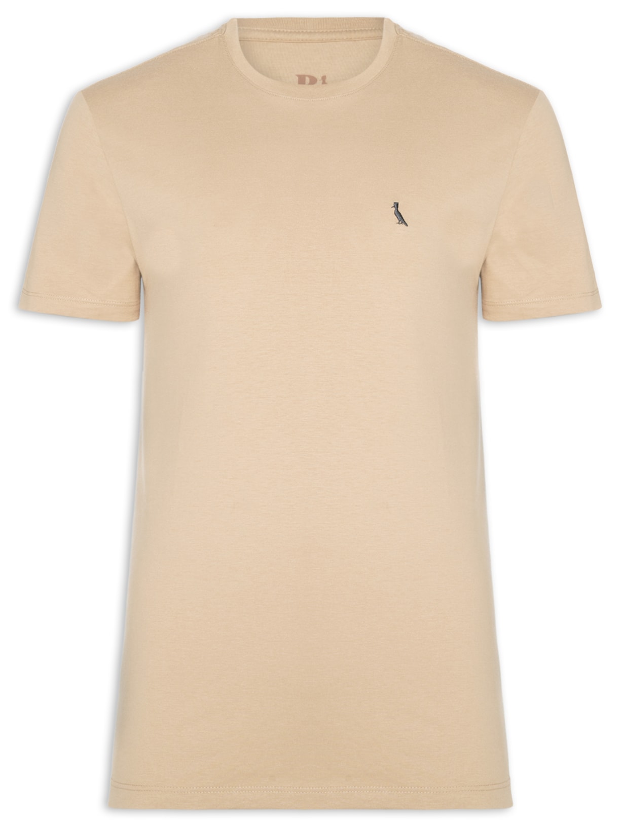 Camiseta Masculina Regular Careca - Bege