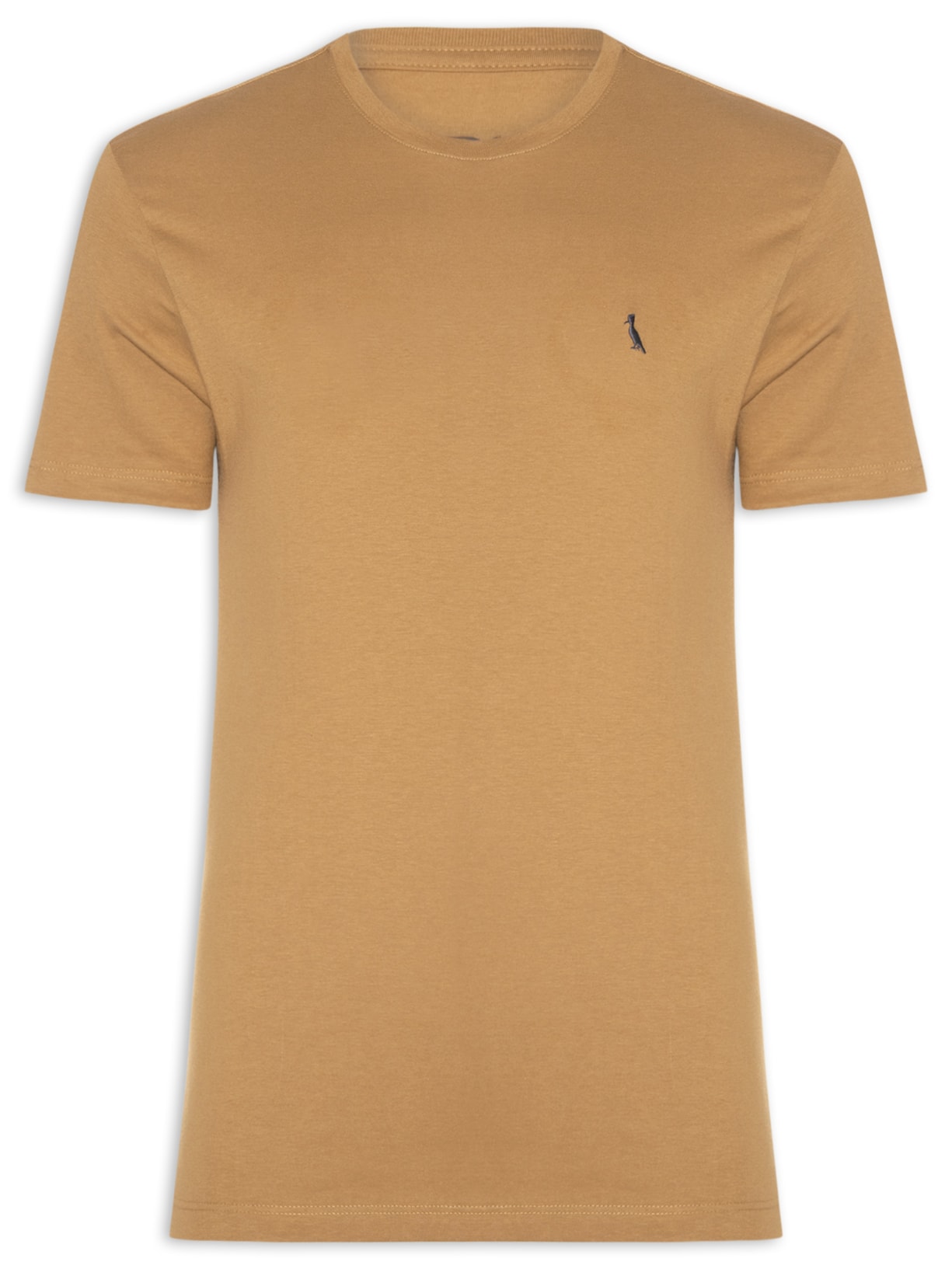 Camiseta Masculina Regular Careca - Marrom