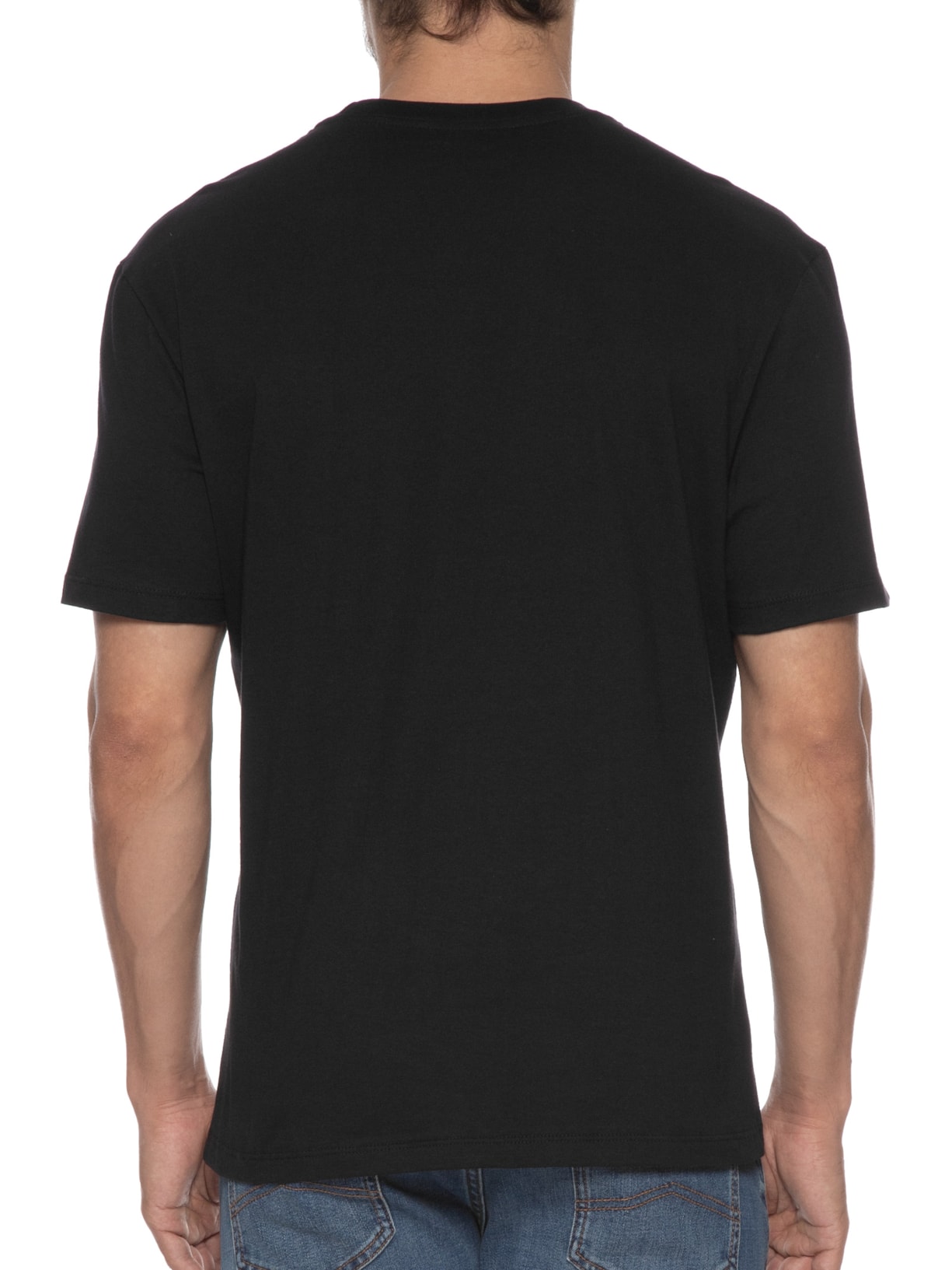 Camiseta Masculina Regular College Pop Text Preto Tommy Jeans