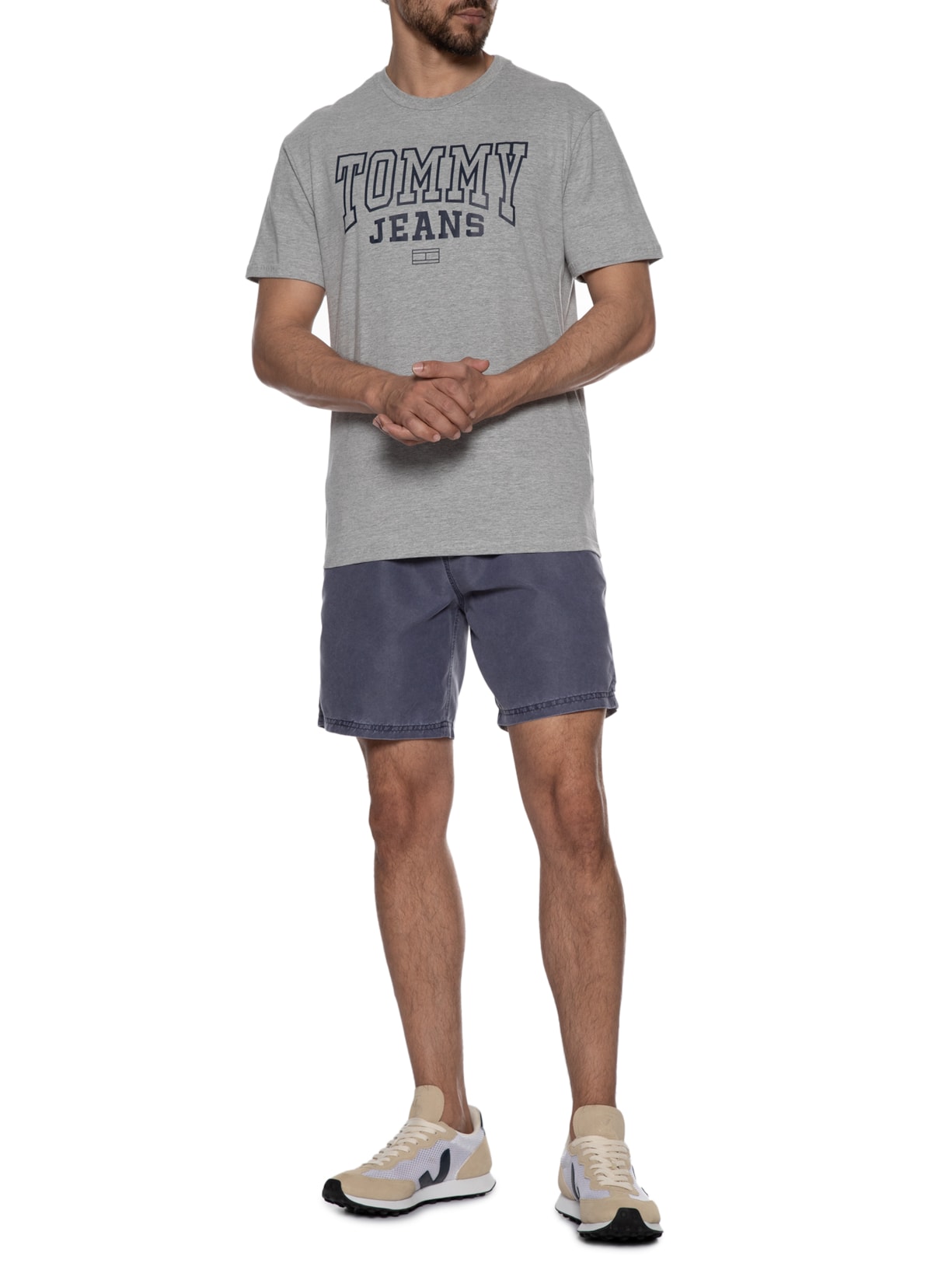 Camiseta Masculina Regular Entry Graphic Cinza Tommy Jeans