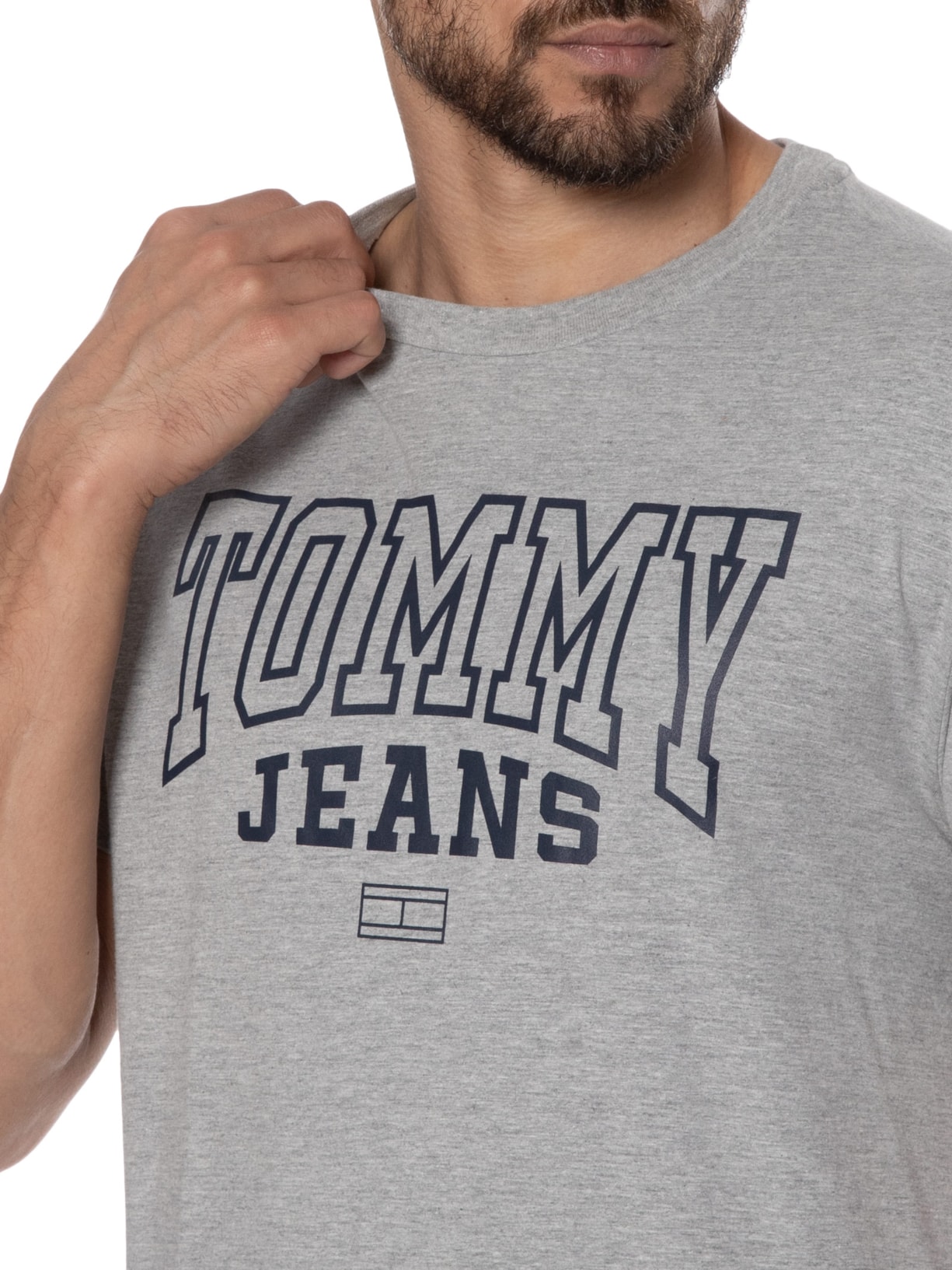 Camiseta Masculina Regular Entry Graphic Cinza Tommy Jeans