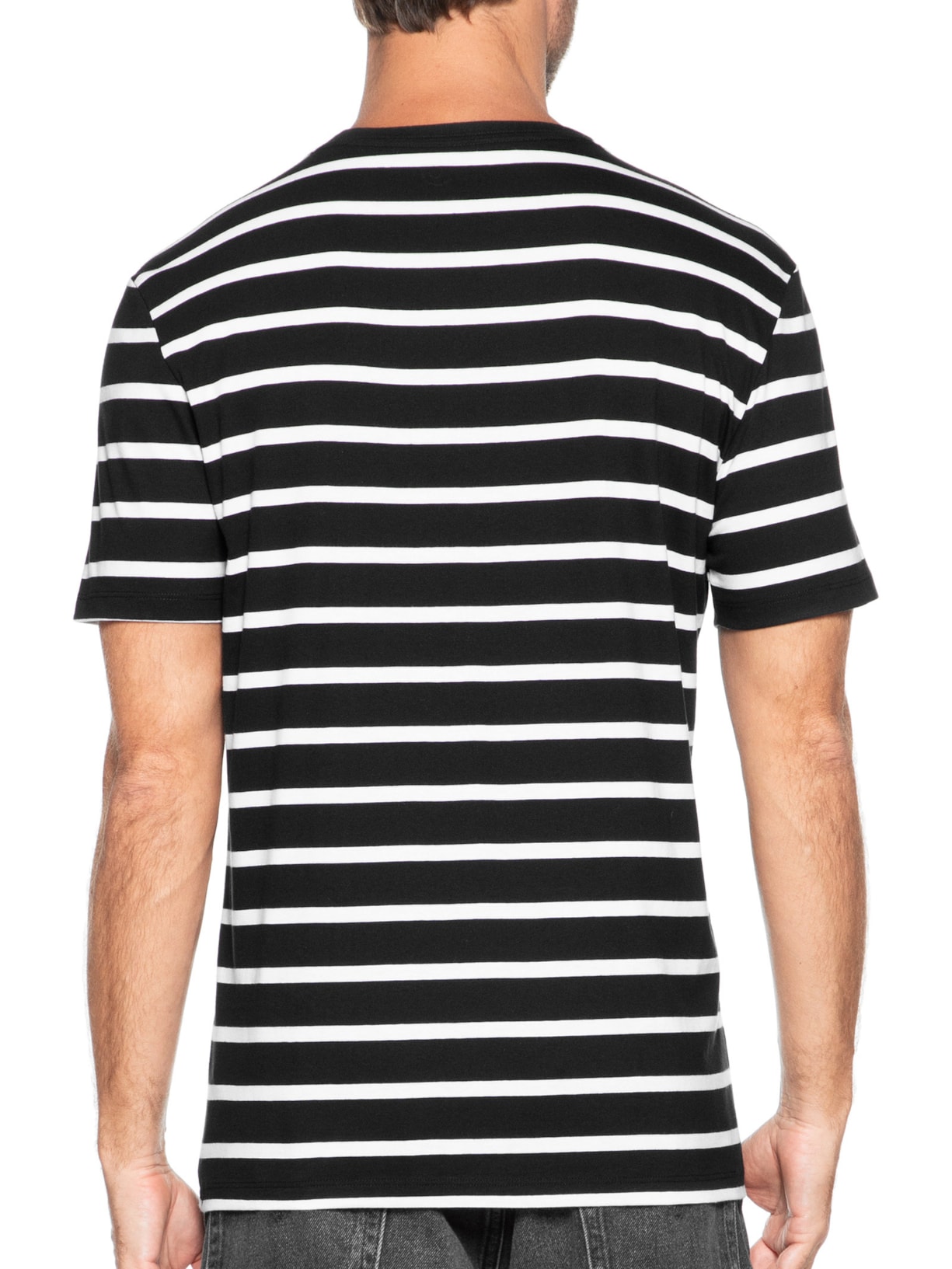 Camiseta Masculina Regular Fit Algodão Peruano Fio Tinto Preto Hering