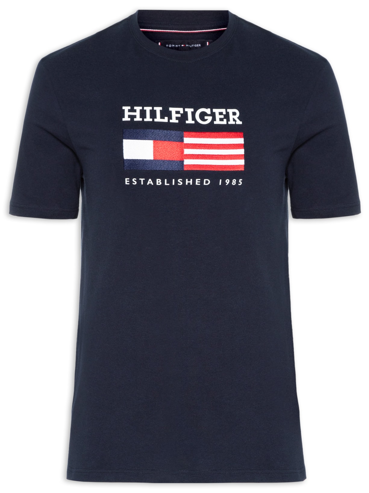 Camiseta Masculina Regular Fit Americana Monotype Flag Box - Azul