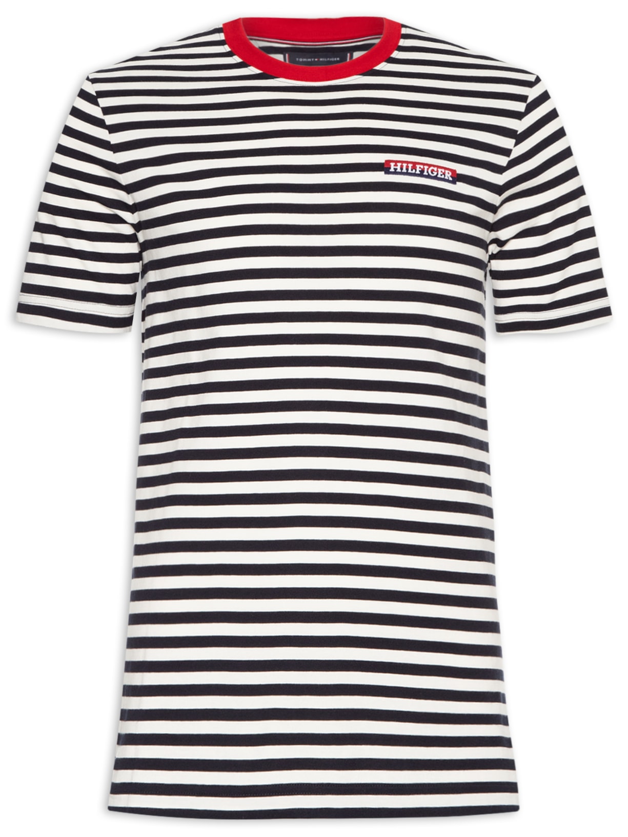 Camiseta Masculina Regular Fit Americana Striped - Azul