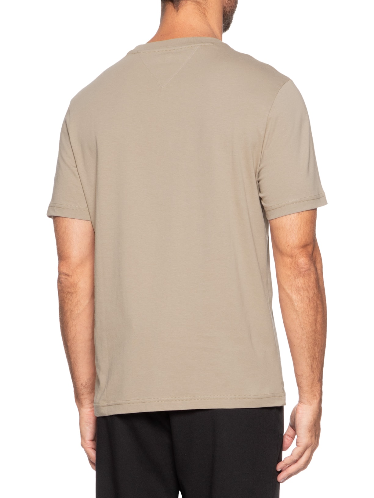 Camiseta Masculina Regular Fit Arch Logo Bege Tommy Hilfiger