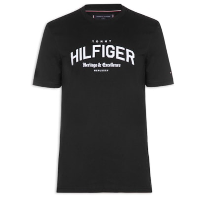 Camiseta Masculina Regular Fit Arch Logo - Preto