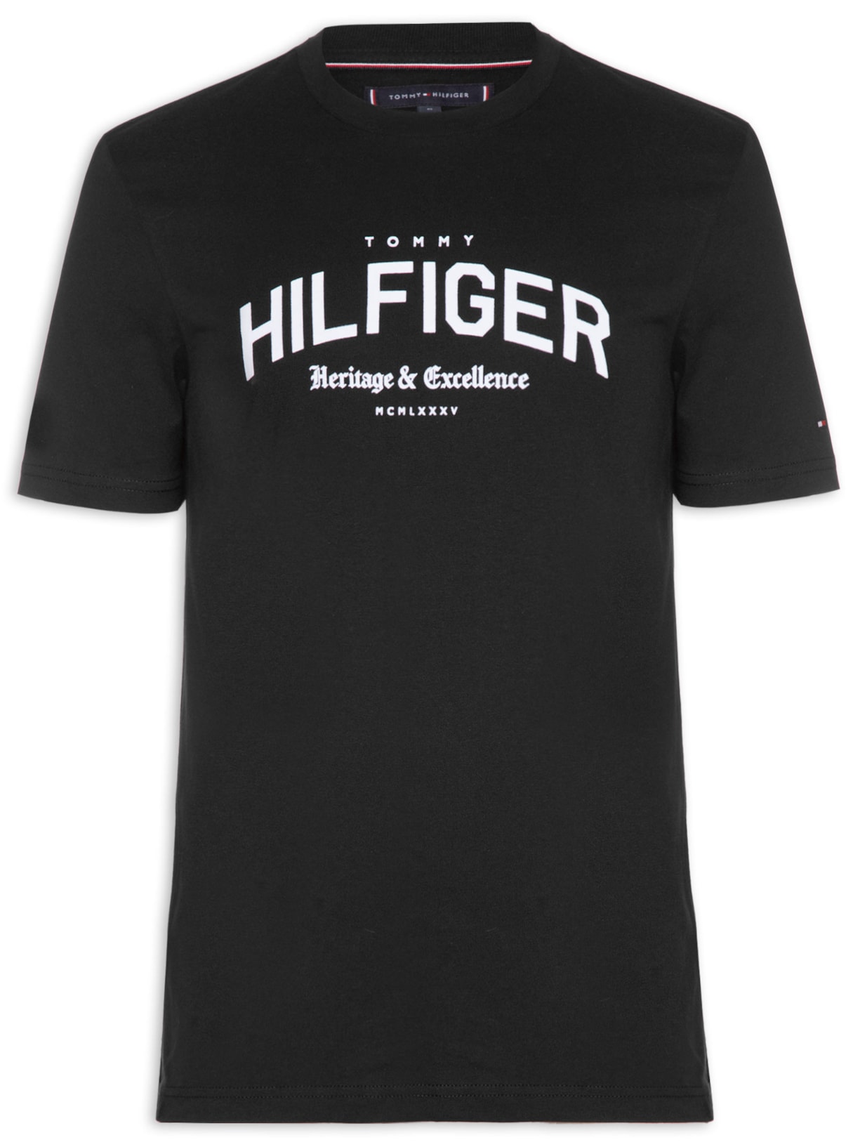 Camiseta Masculina Regular Fit Arch Logo - Preto