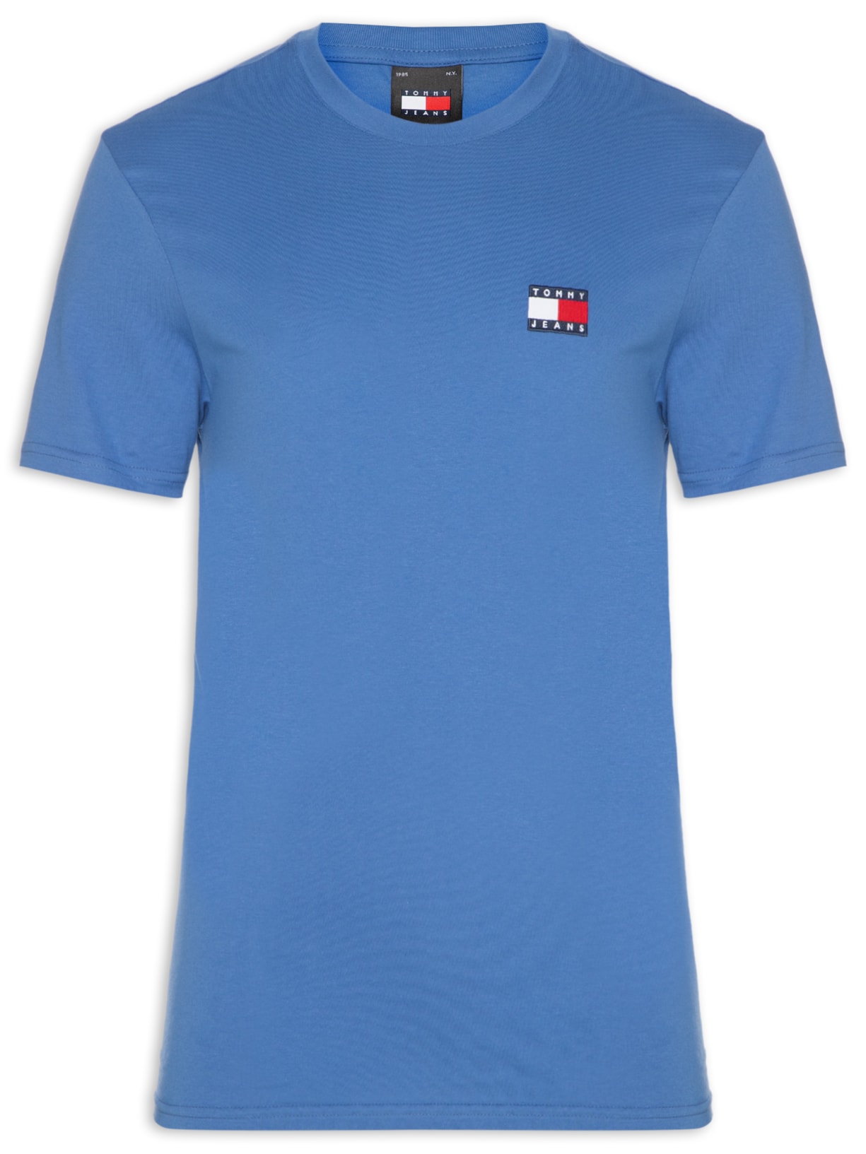 Camiseta Masculina Regular Fit Badge Bordado - Azul