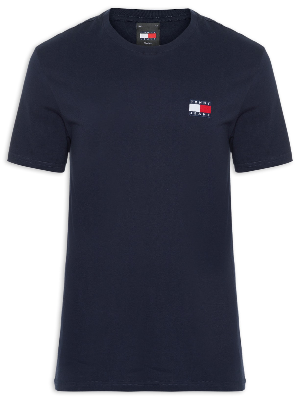 Camiseta Masculina Regular Fit Badge Bordado - Azul