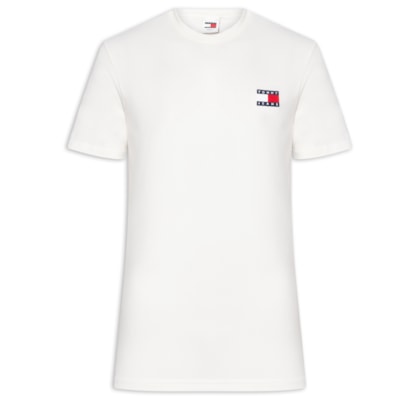 Camiseta Masculina Regular Fit Badge Bordado - Branco