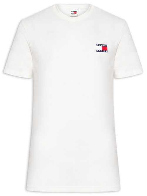 Camiseta Masculina Regular Fit Badge Bordado - Branco