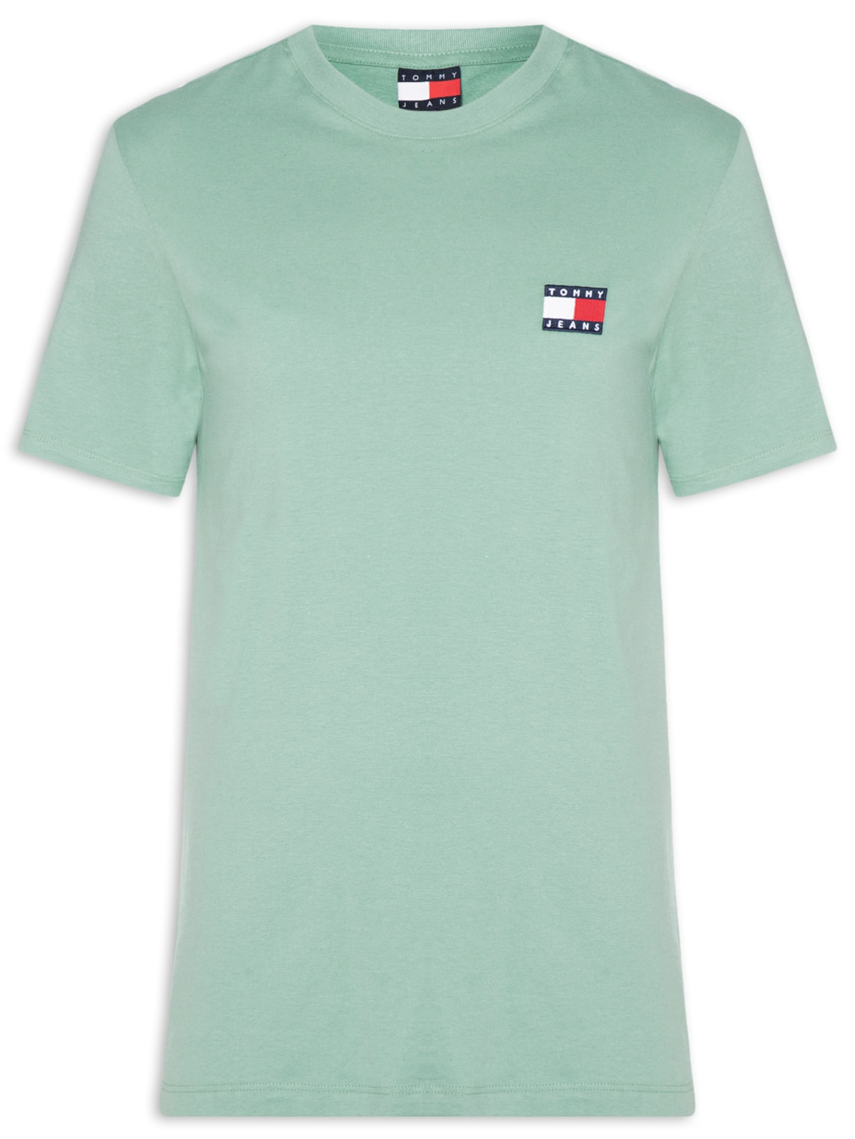 Camiseta Masculina Regular Fit Badge Bordado Verde Tommy Jeans