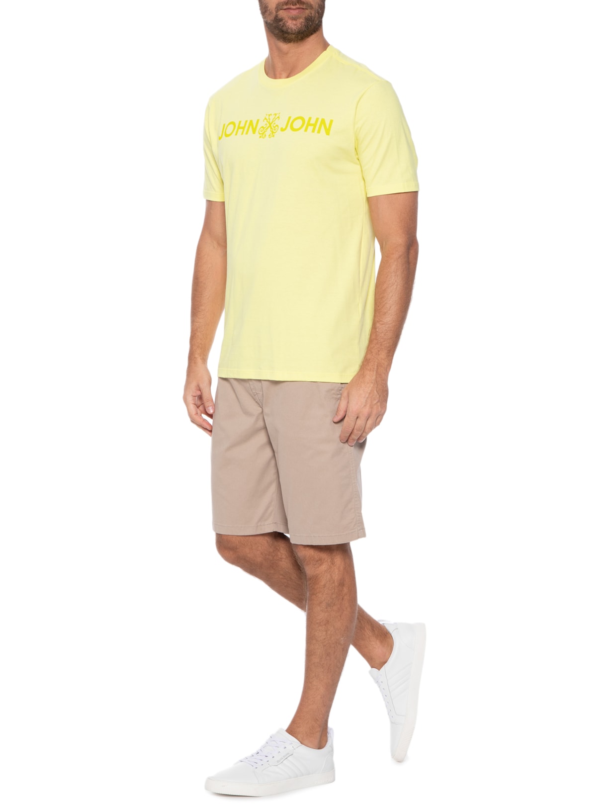 Camiseta Masculina Regular Fit Basic Amarelo John John