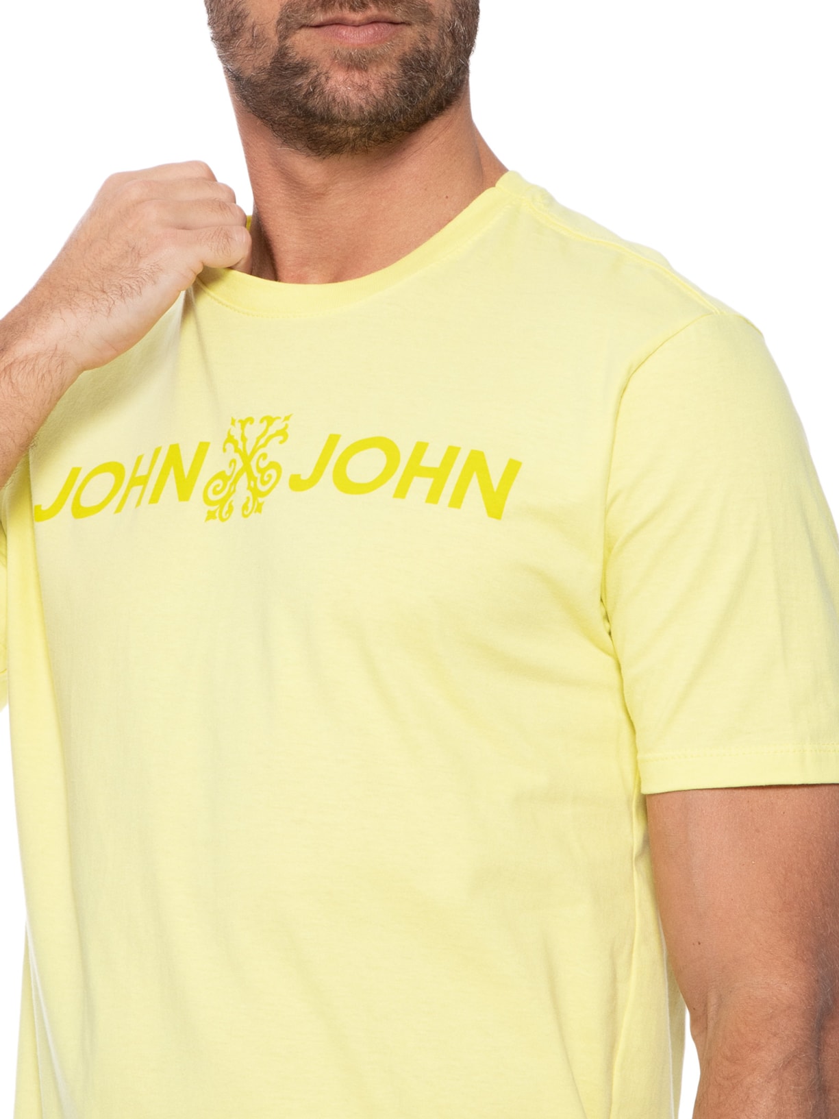 Camiseta Masculina Regular Fit Basic Amarelo John John