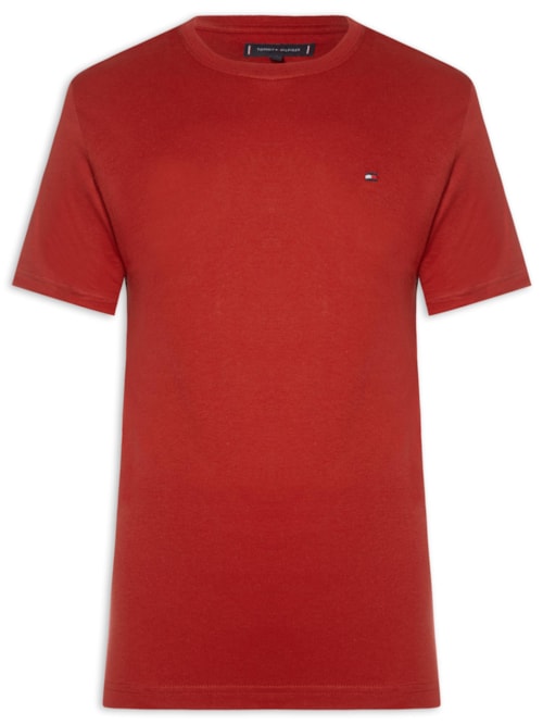 Camiseta Masculina Regular Fit Básica Em Algodão - Vermelho