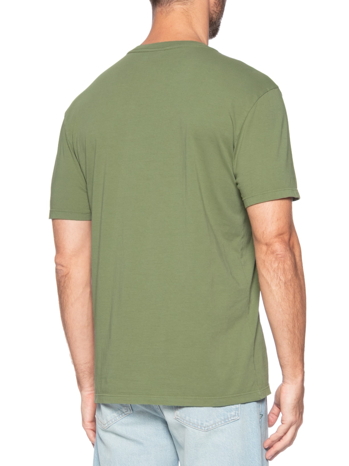 Camiseta Masculina Regular Fit Básica Jersey Verde Tommy Jeans