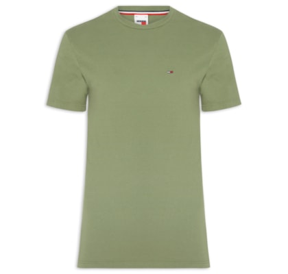 Camiseta Masculina Regular Fit Básica Jersey - Verde