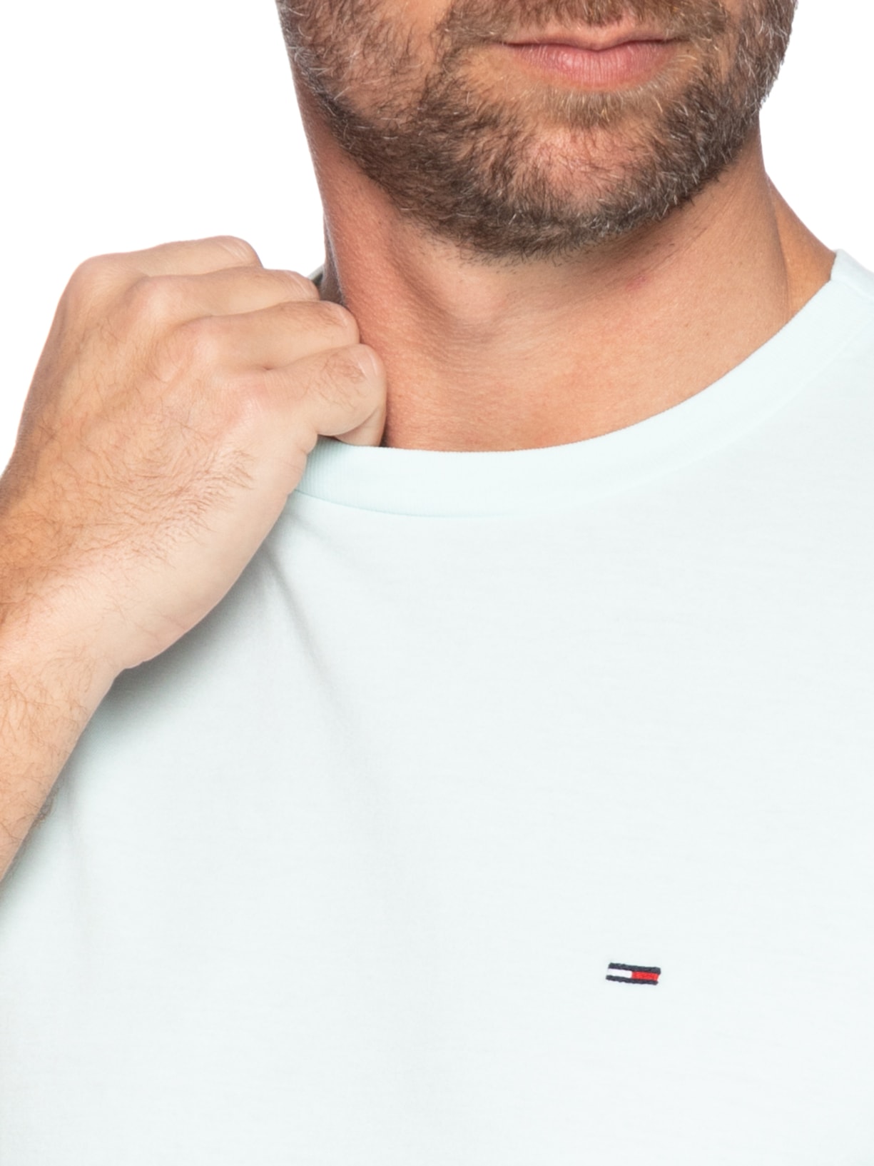 Camiseta Masculina Regular Fit Básica Jersey Verde Tommy Jeans