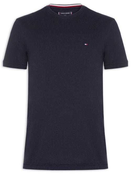 Camiseta Masculina Regular Fit Básica Piquet - Azul