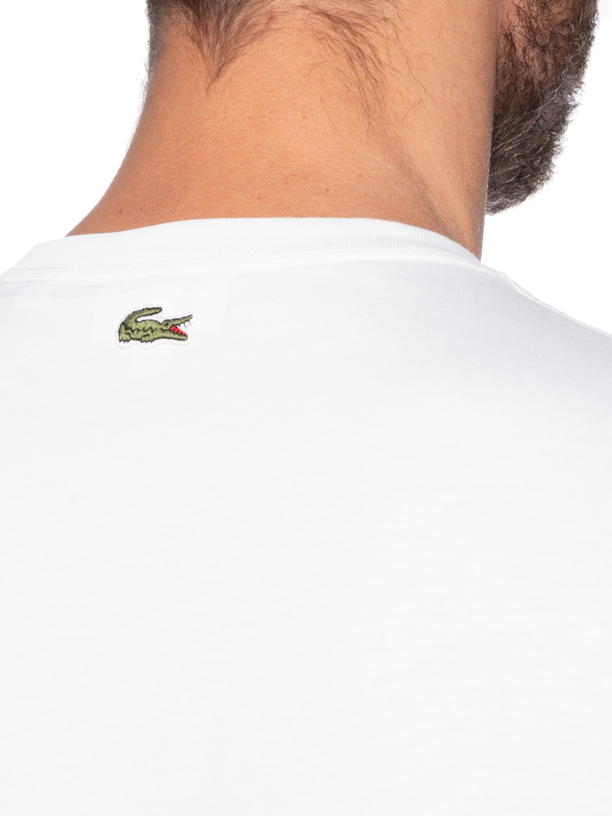 Camiseta Masculina Regular Fit Big Croco Branco Lacoste
